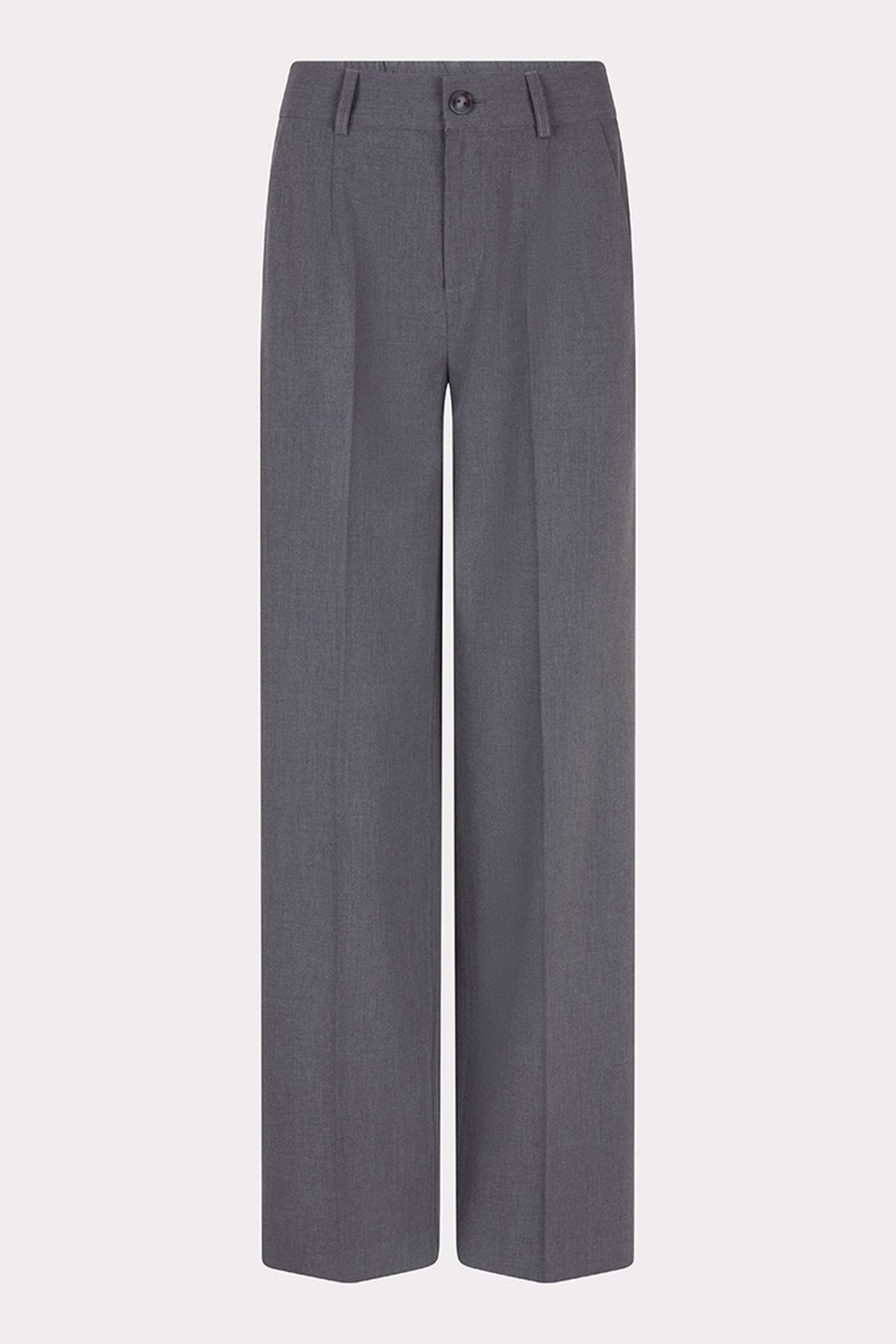 TROUSERS WIDE LEG ELASTIC MELANGE GREY MELANGE 5