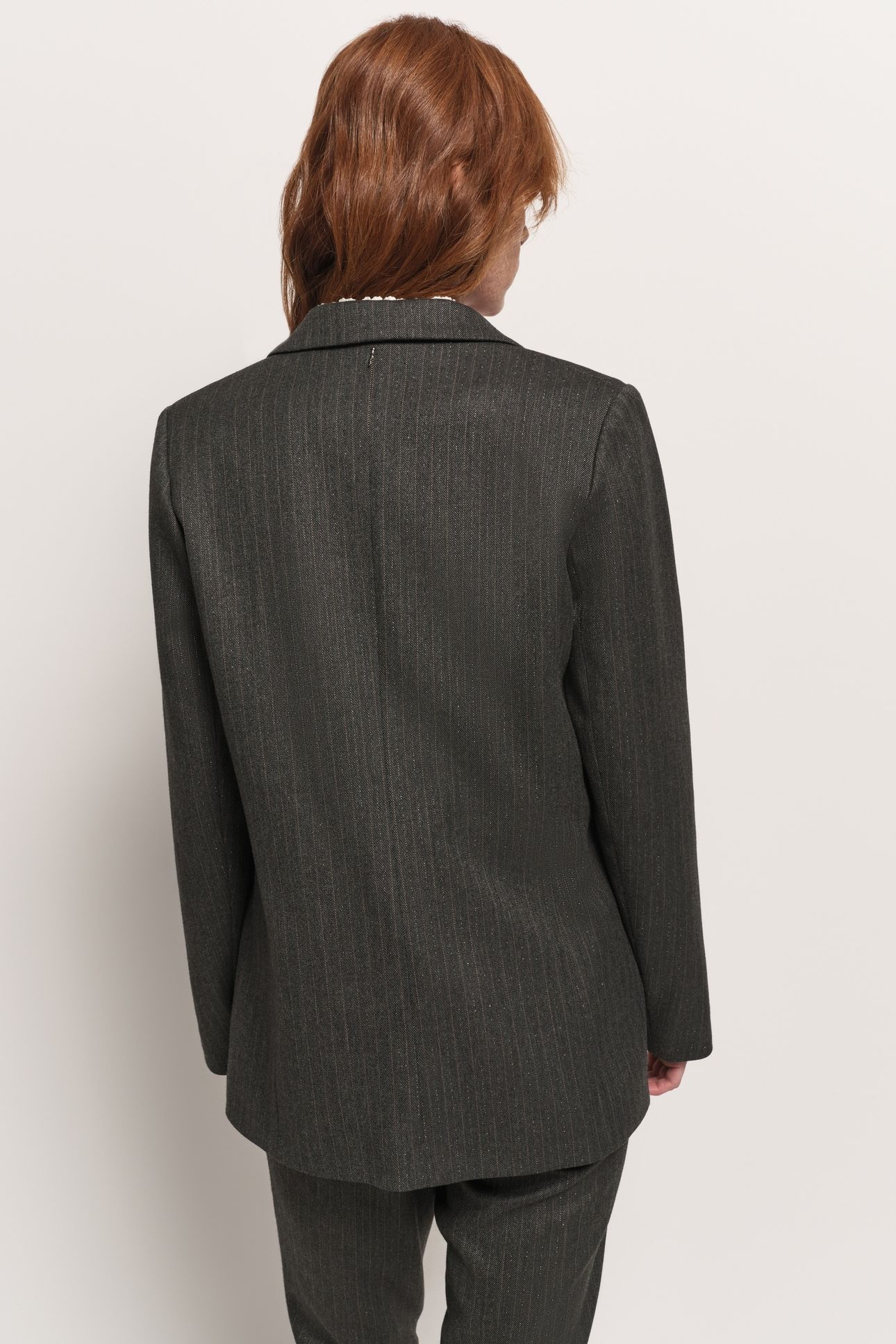 VANITY - GREY SUIT JACKET WITH LUREX STRIPES 2
