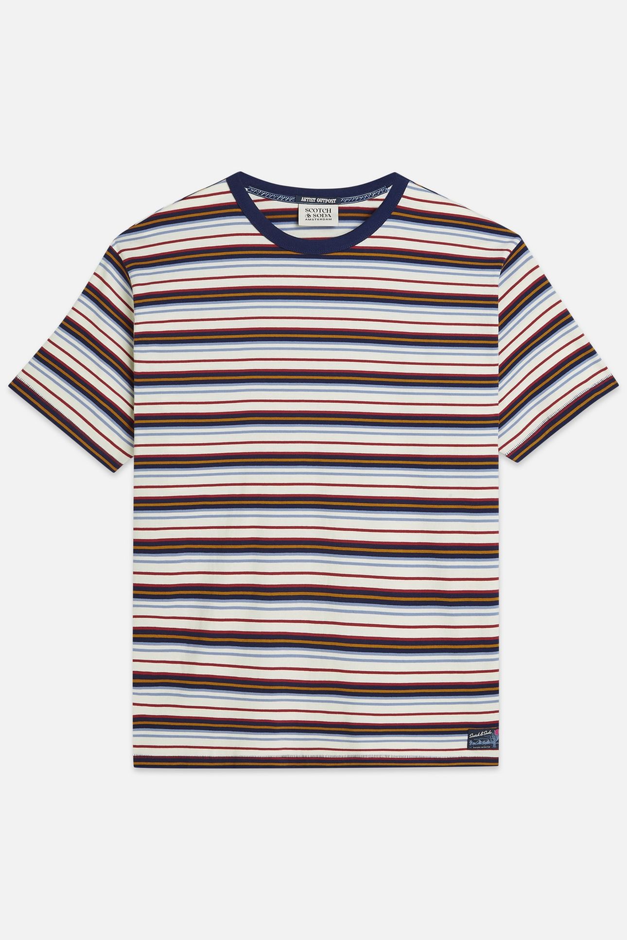 RELAXEDFIT YARNDYED TSHIRT NAVY 1