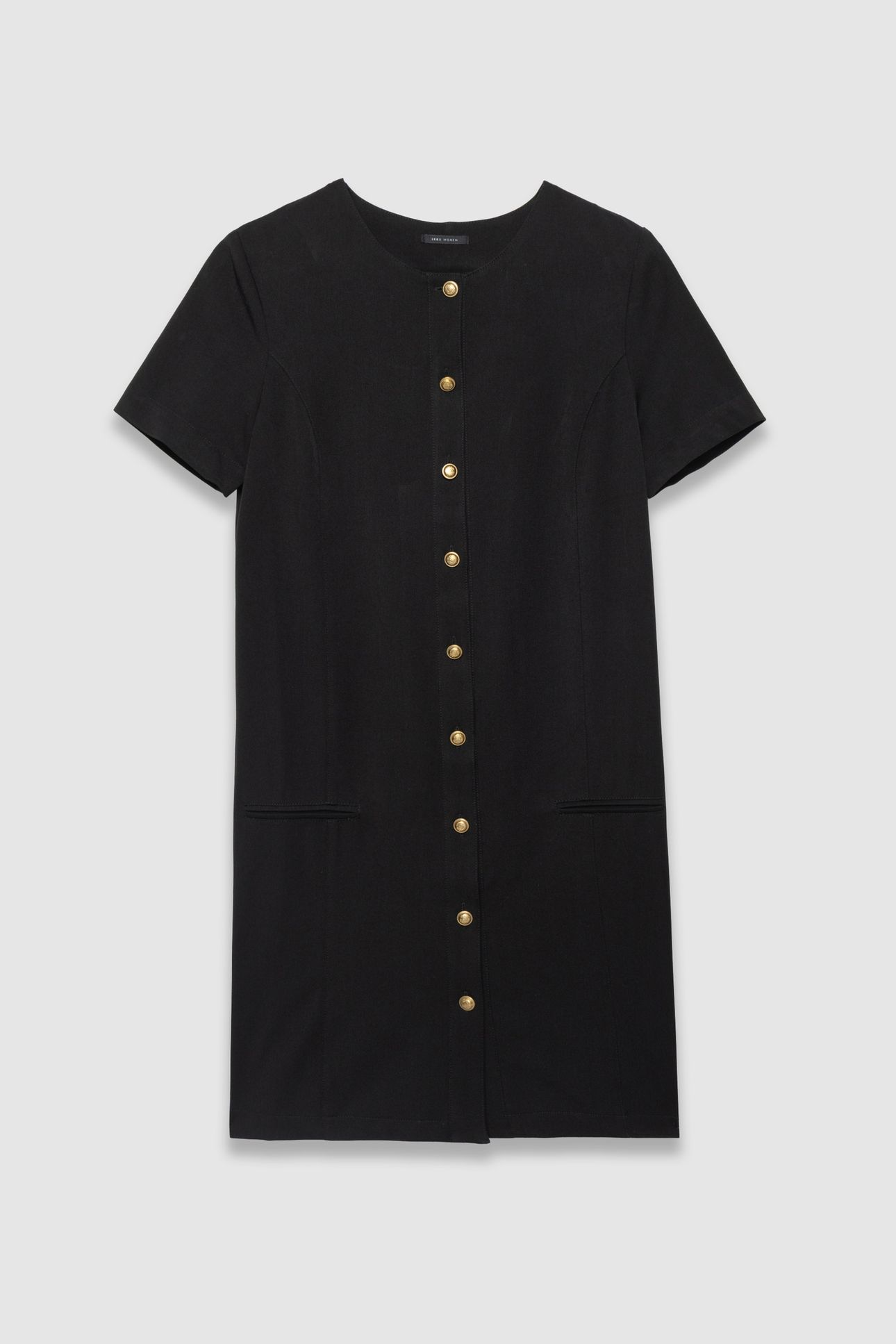 BLACK SHORT DRESS BUTTONED DOWN FRONT 3