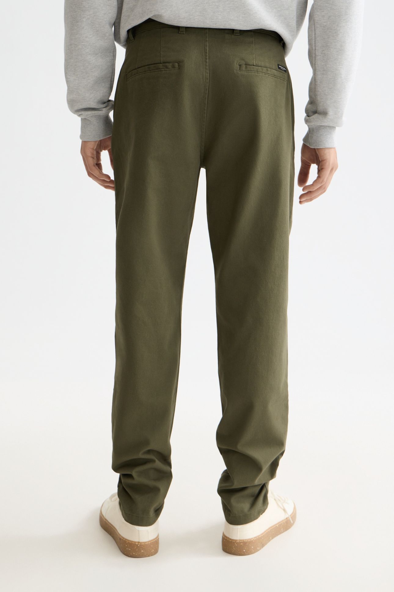 STUART COTTON-BLEND TWILL CHINO DARK GREEN 2