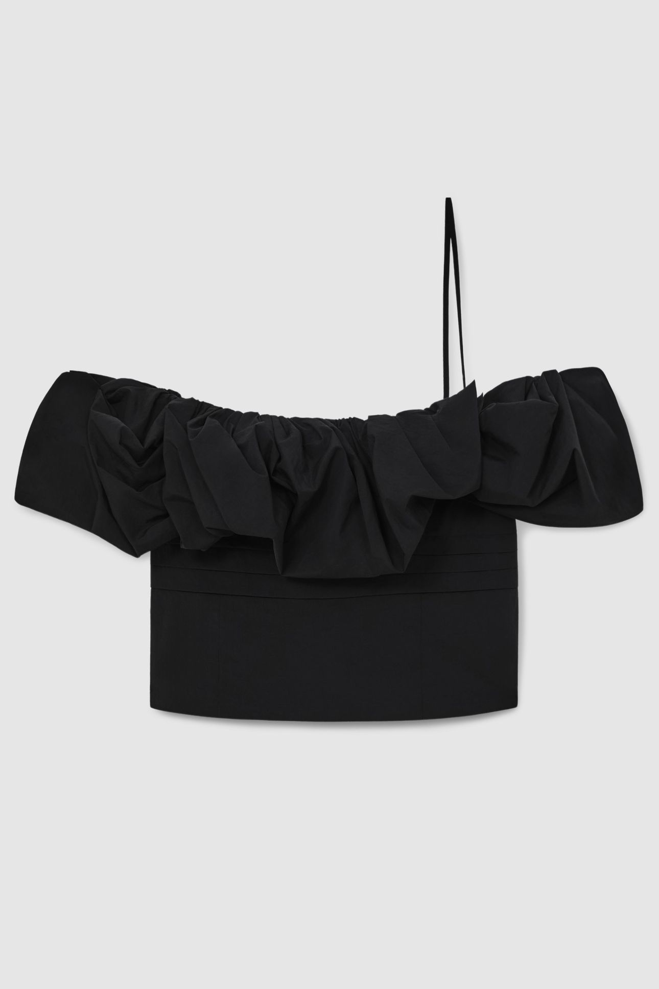 SCULPTURAL BANDEAU TOP BLACK 6