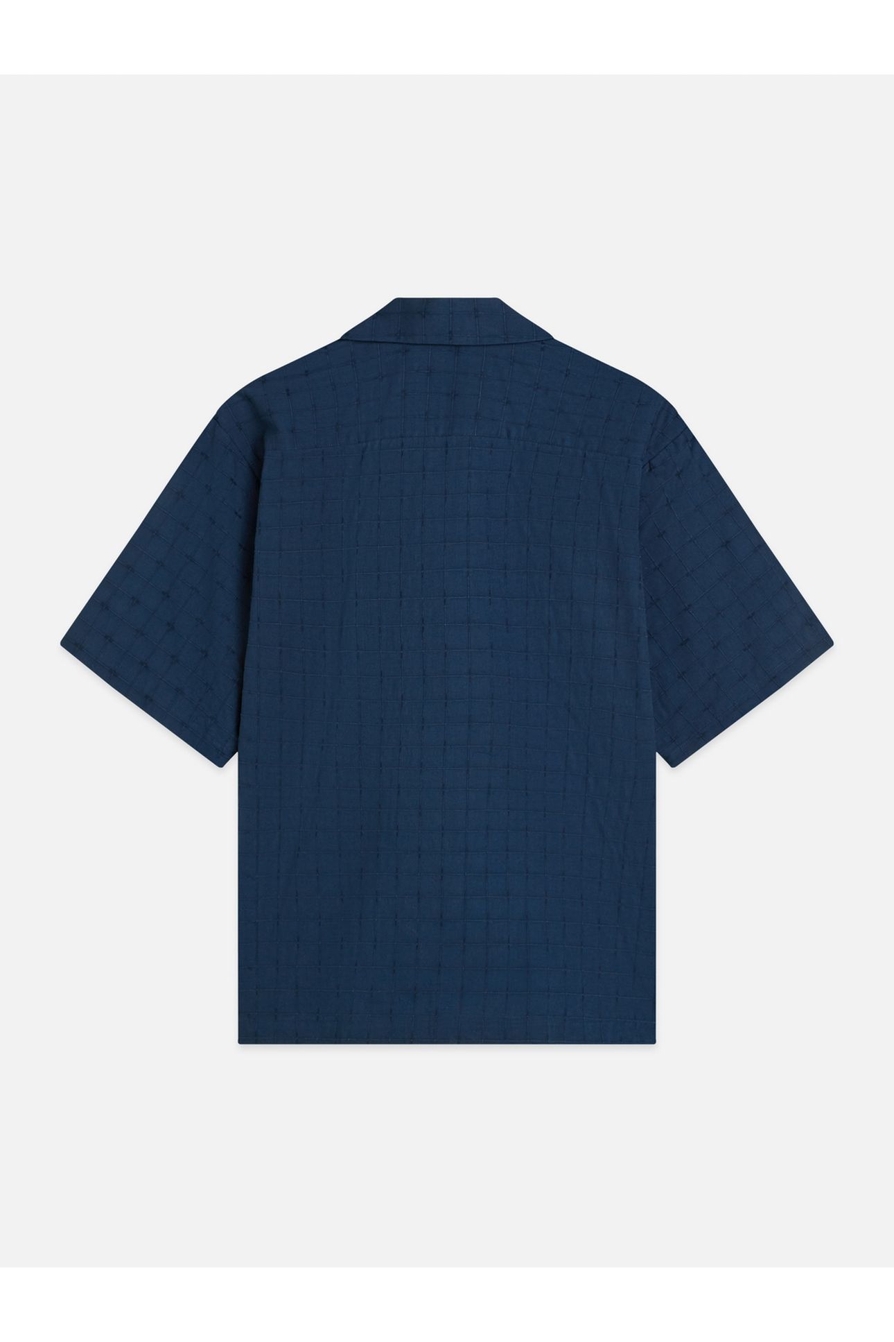 EMBROIDERED STRUCTURED RELAXEDFIT SHORTSLEEVED SHIRT NAVY 5