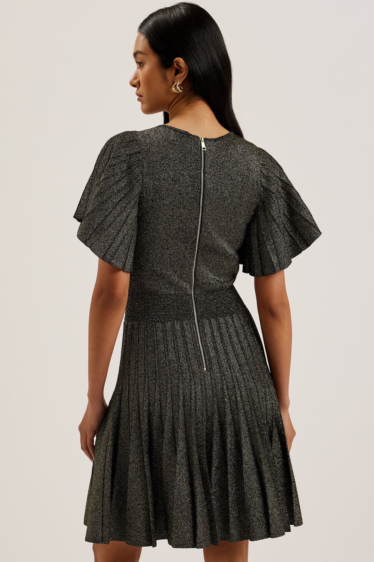 MADISNN METALLIC ANGEL SLEEVE KNIT BLACK 2