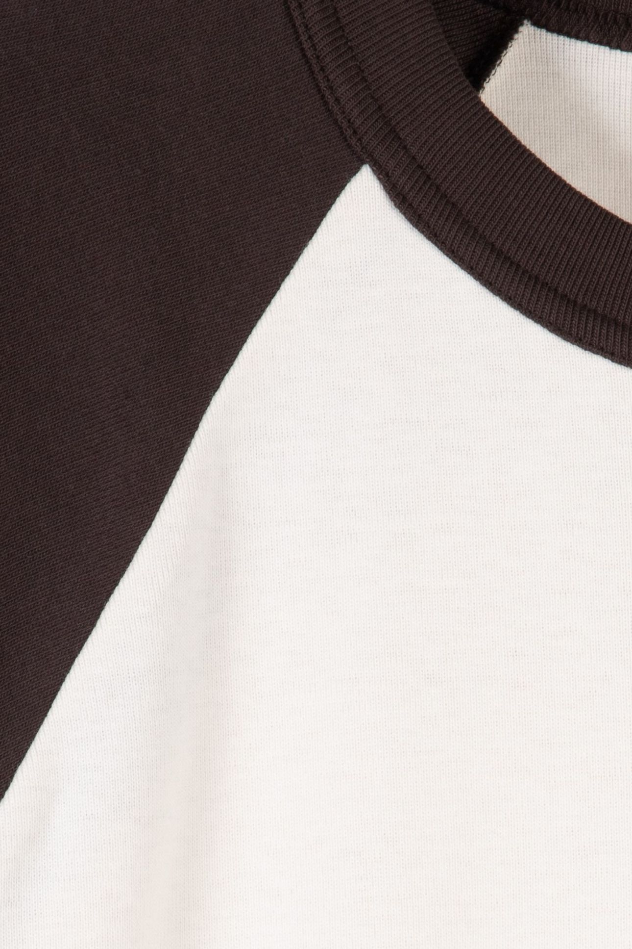 T-SHIRT 3/4 SLEEVE CONTRAST BEIGE/BROWN 5