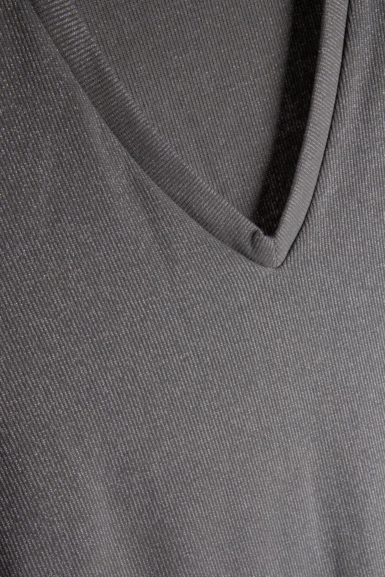 GREY METALLIC MESH T-SHIRT 4