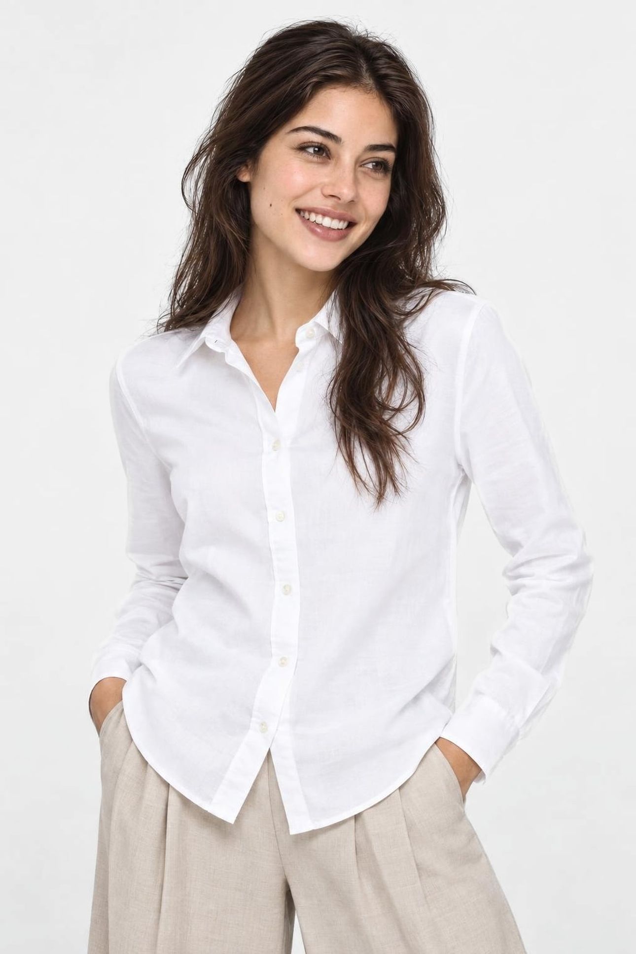 STRETCH PIQUE SHIRT WHITE 2