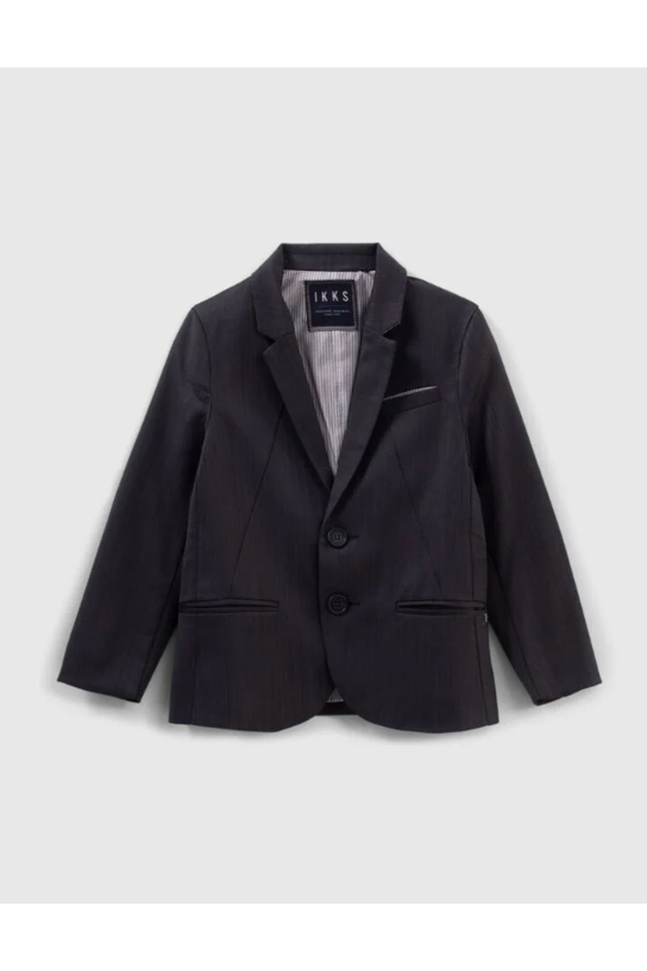 BOYS' NAVY SEMI_PLAIN SUIT JACKET 1