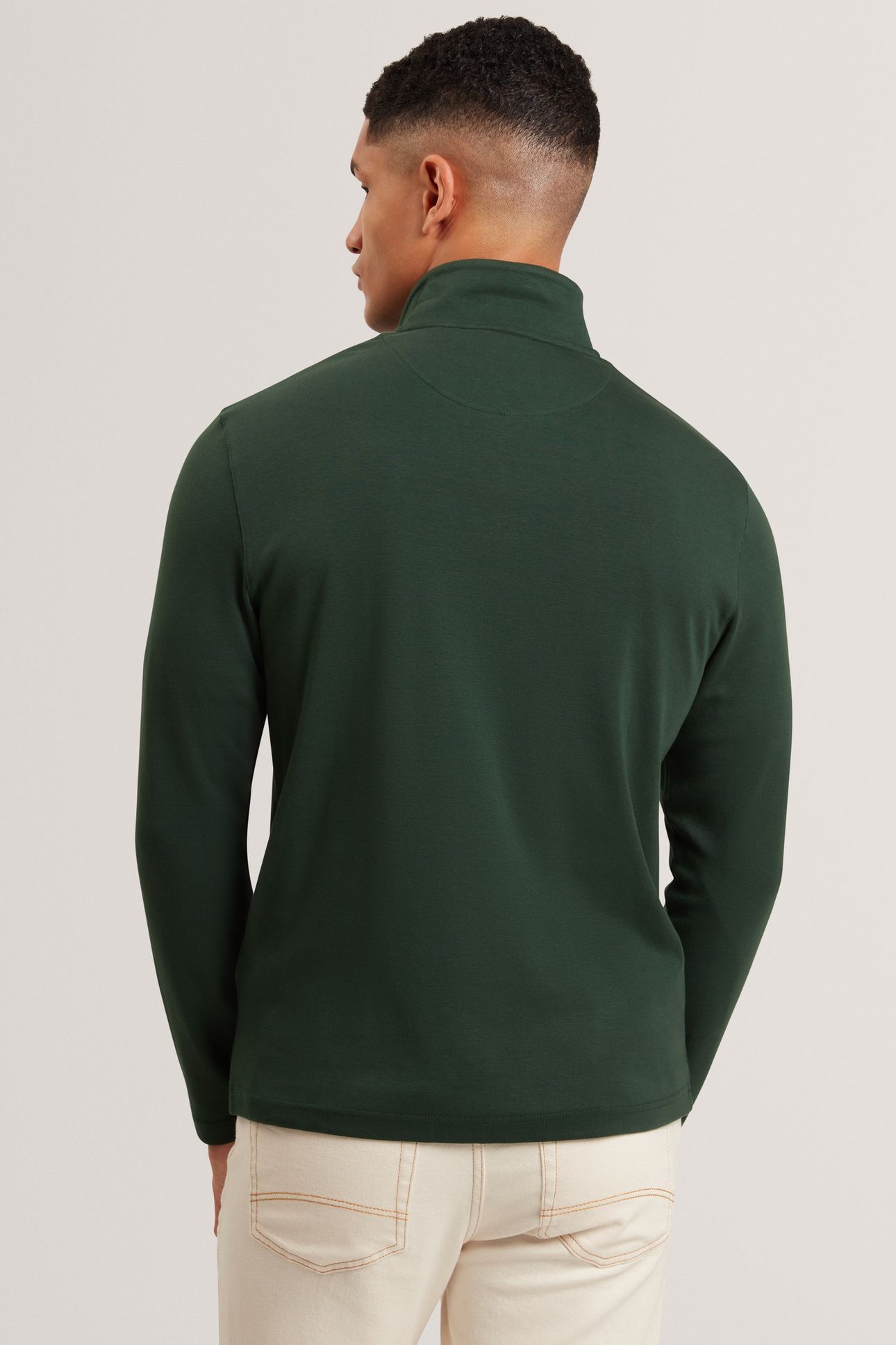 LS REGULAR FIT HALF ZIP GREEN 2
