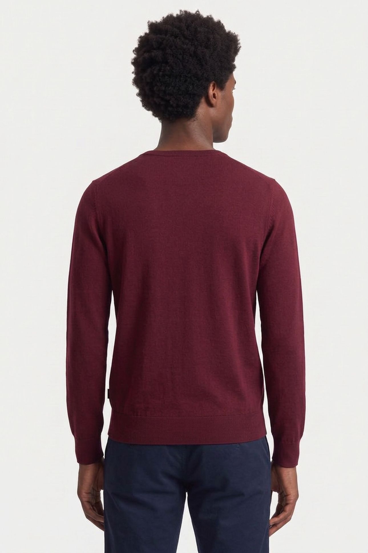 V-NECK SWEATER BURGUNDY 2