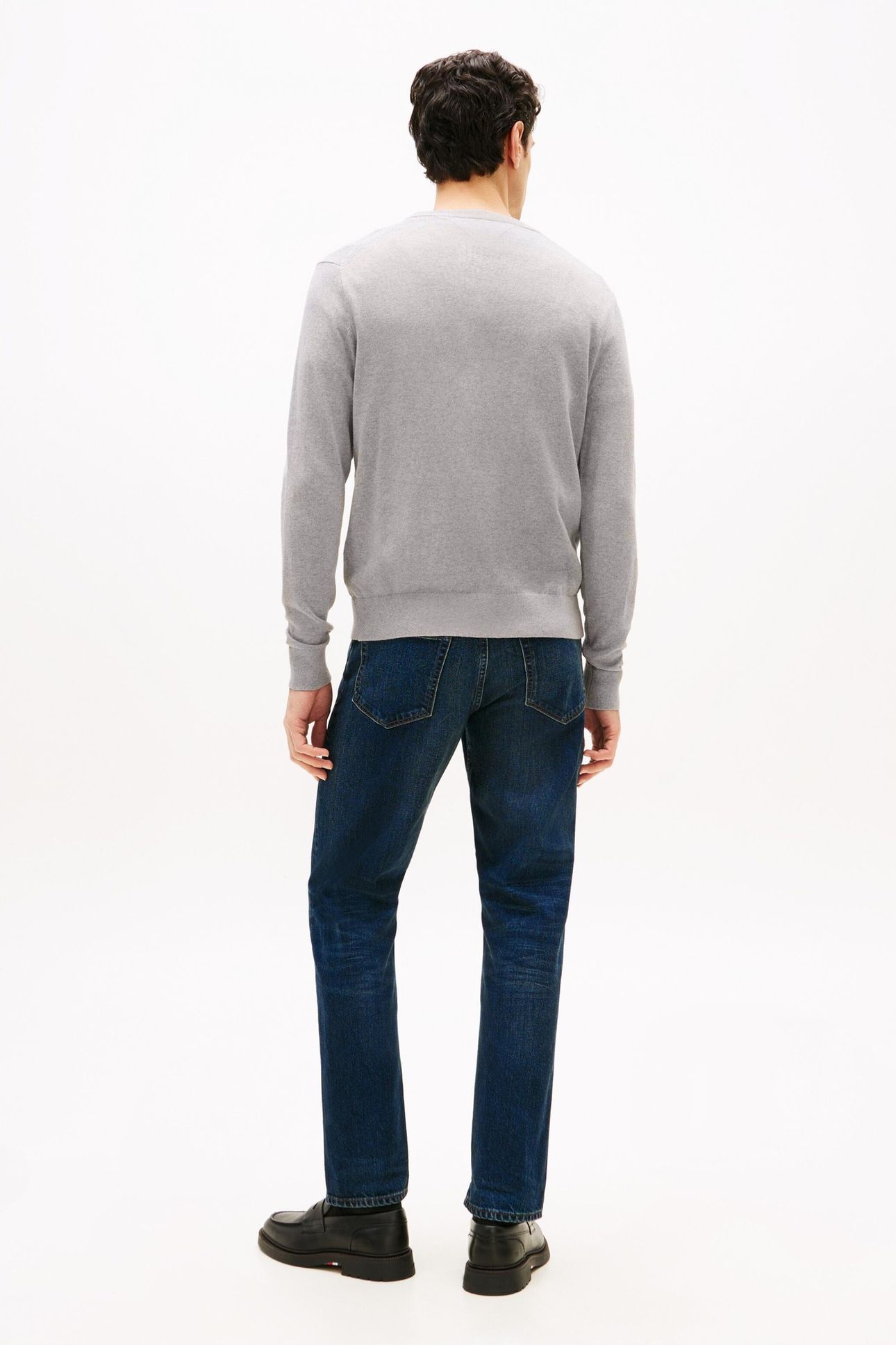 PIMA COTTON CASHMERE SWEATER LIGHT GREY HEATHER 4