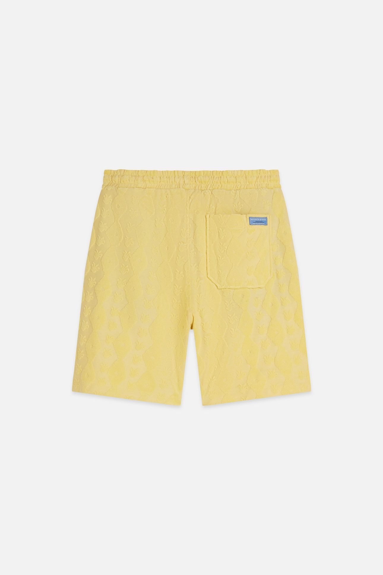 FAVE TERRY JACQUARD RELAXED-FIT BERMUDA SHORTS BRIGHT YELLOW 2