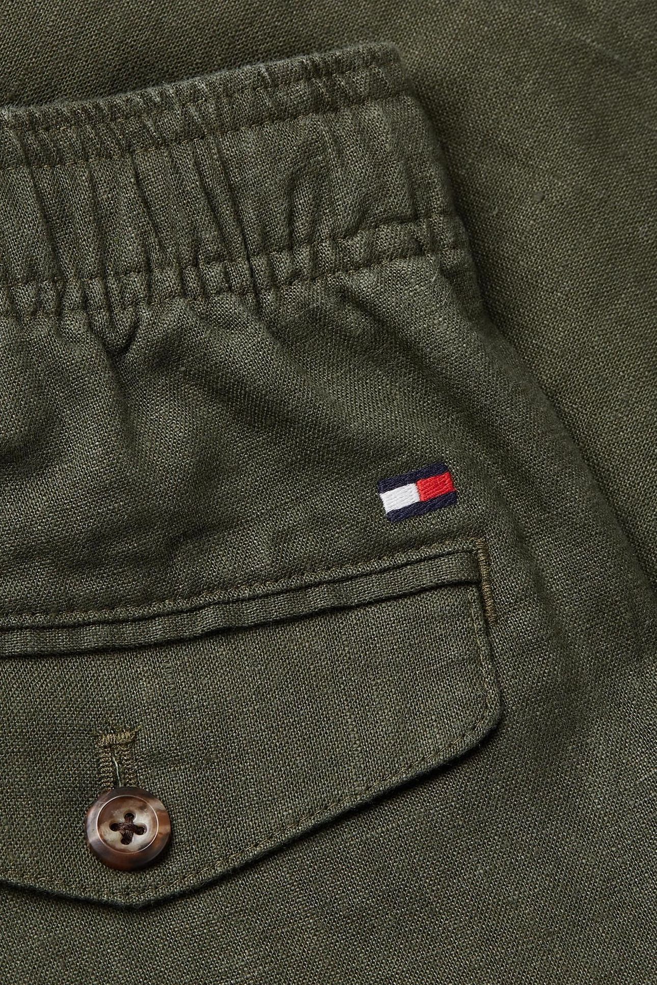 HARLEM PO LINEN SHORT ARMY GREEN 3