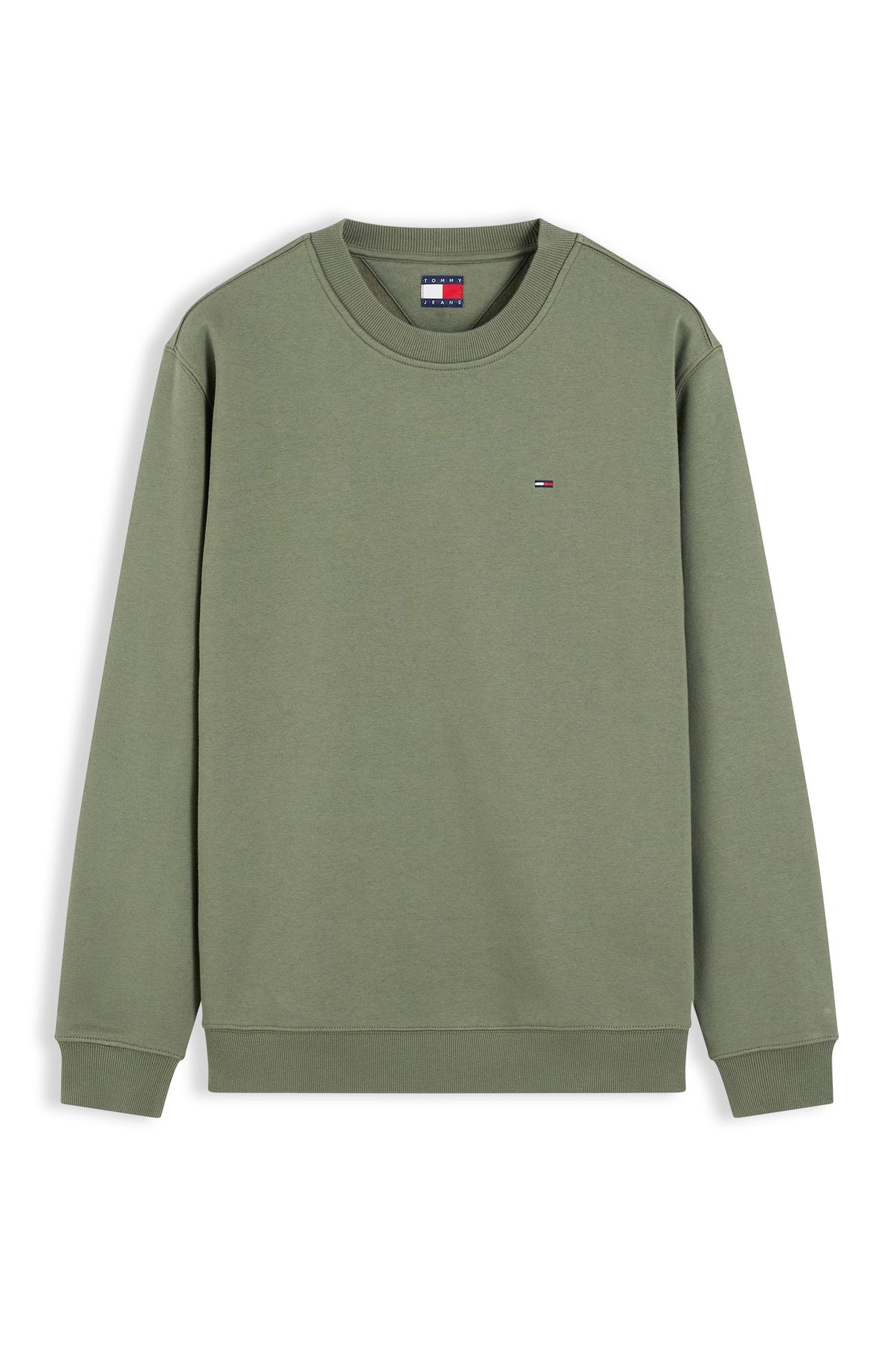 REGULAR SMALL FLAG CREW NECK SWEATSHIRT GREEN 4
