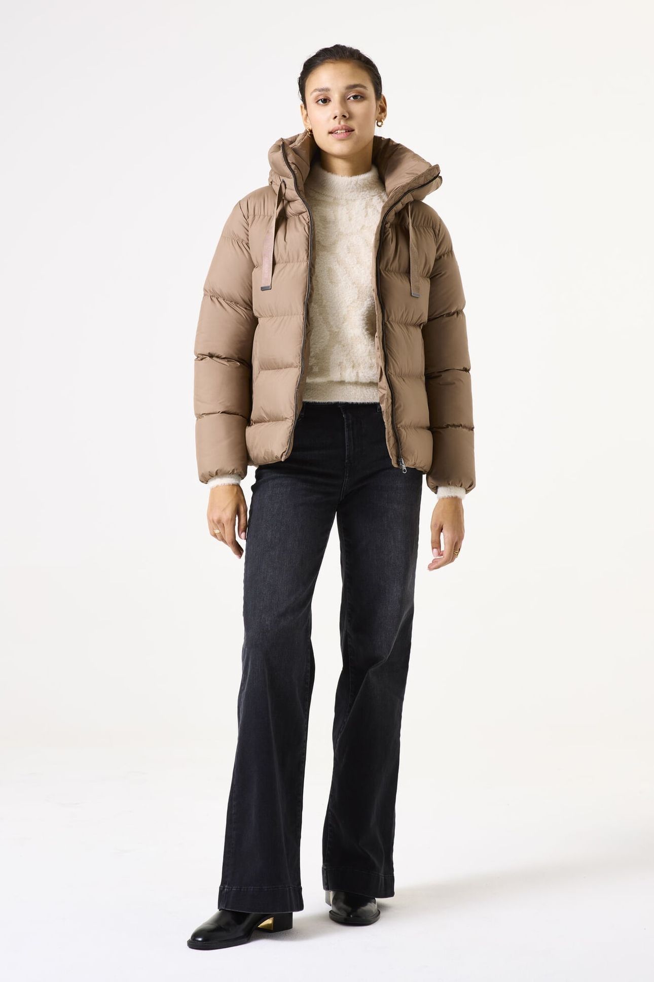 LADIES OUTDOOR JACKET WINTER TAUPE 2