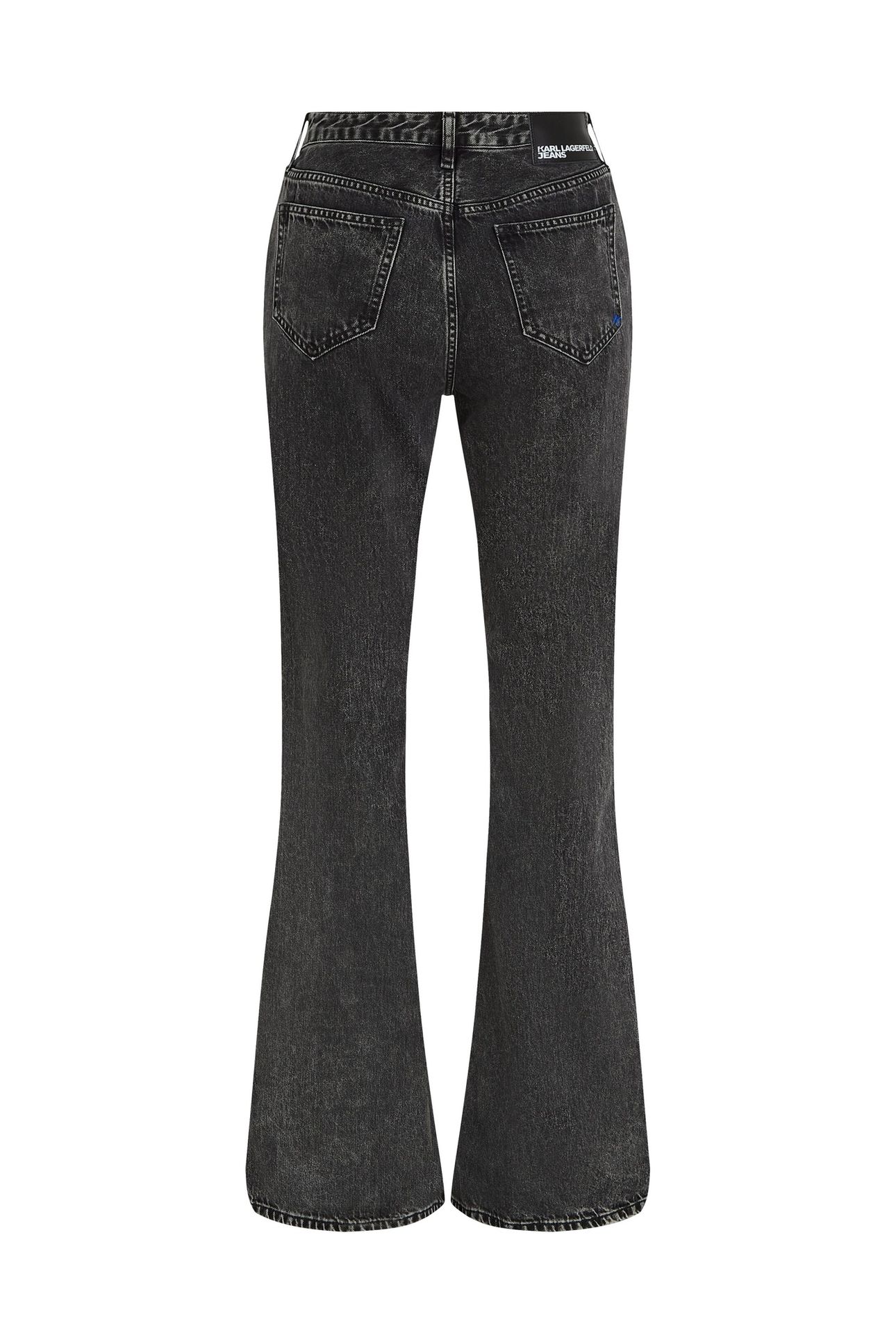 KLJ HR FLARE DENIM STONE WASHED BLACK 5