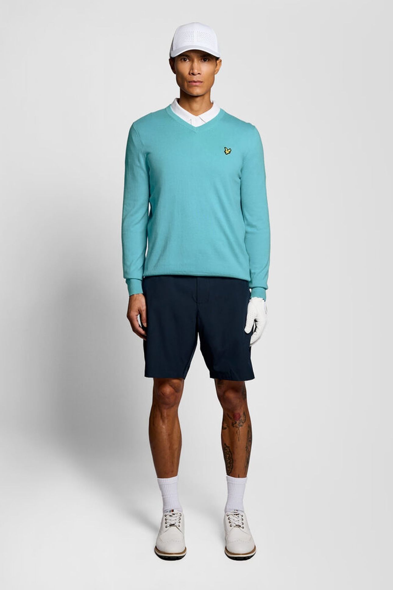 GOLF V NECK PULLOVER AQUAMARINE BLUE 3