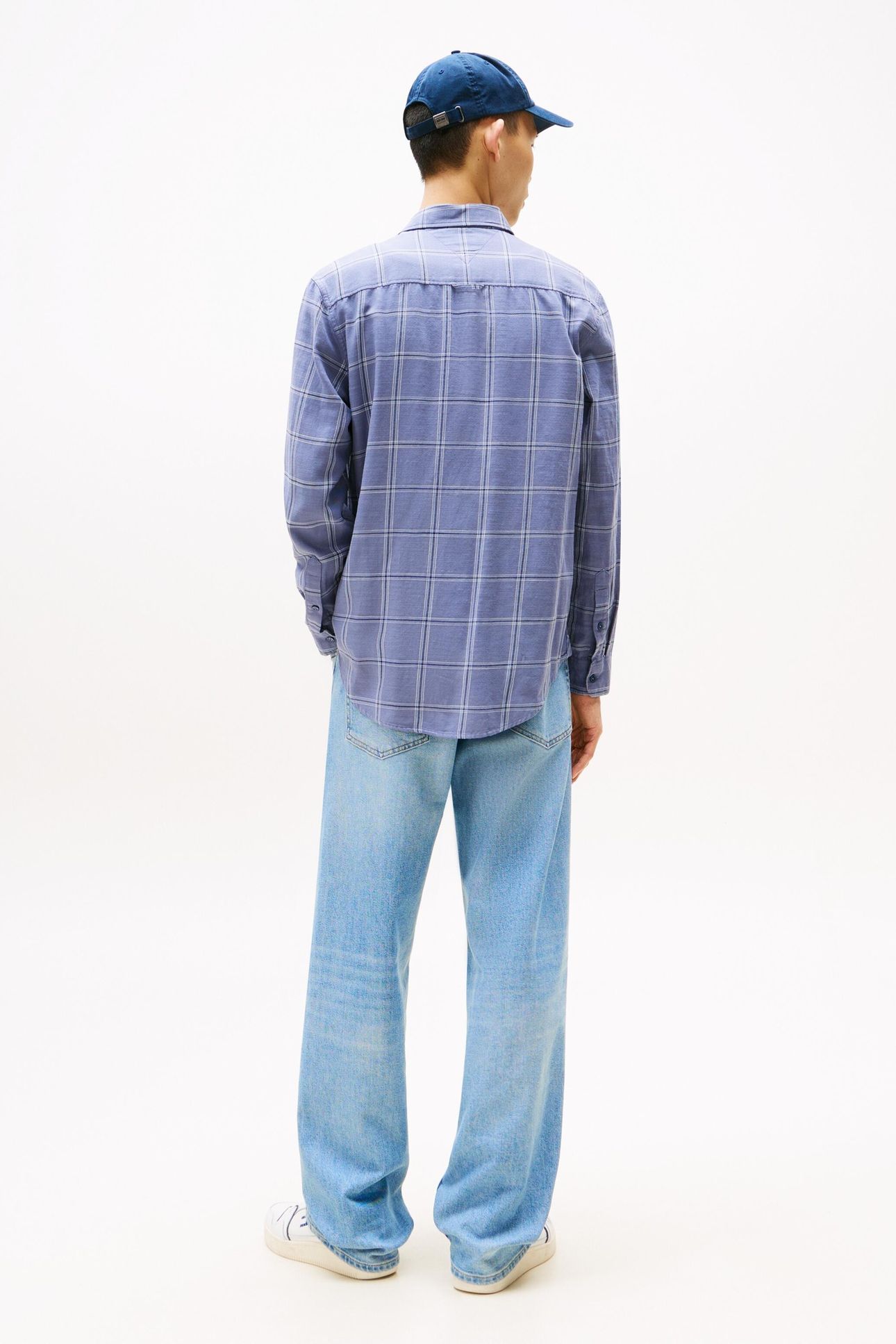 TJM ESSENTIAL TWILL SHIRT BLUE MOMENT CHECK 3