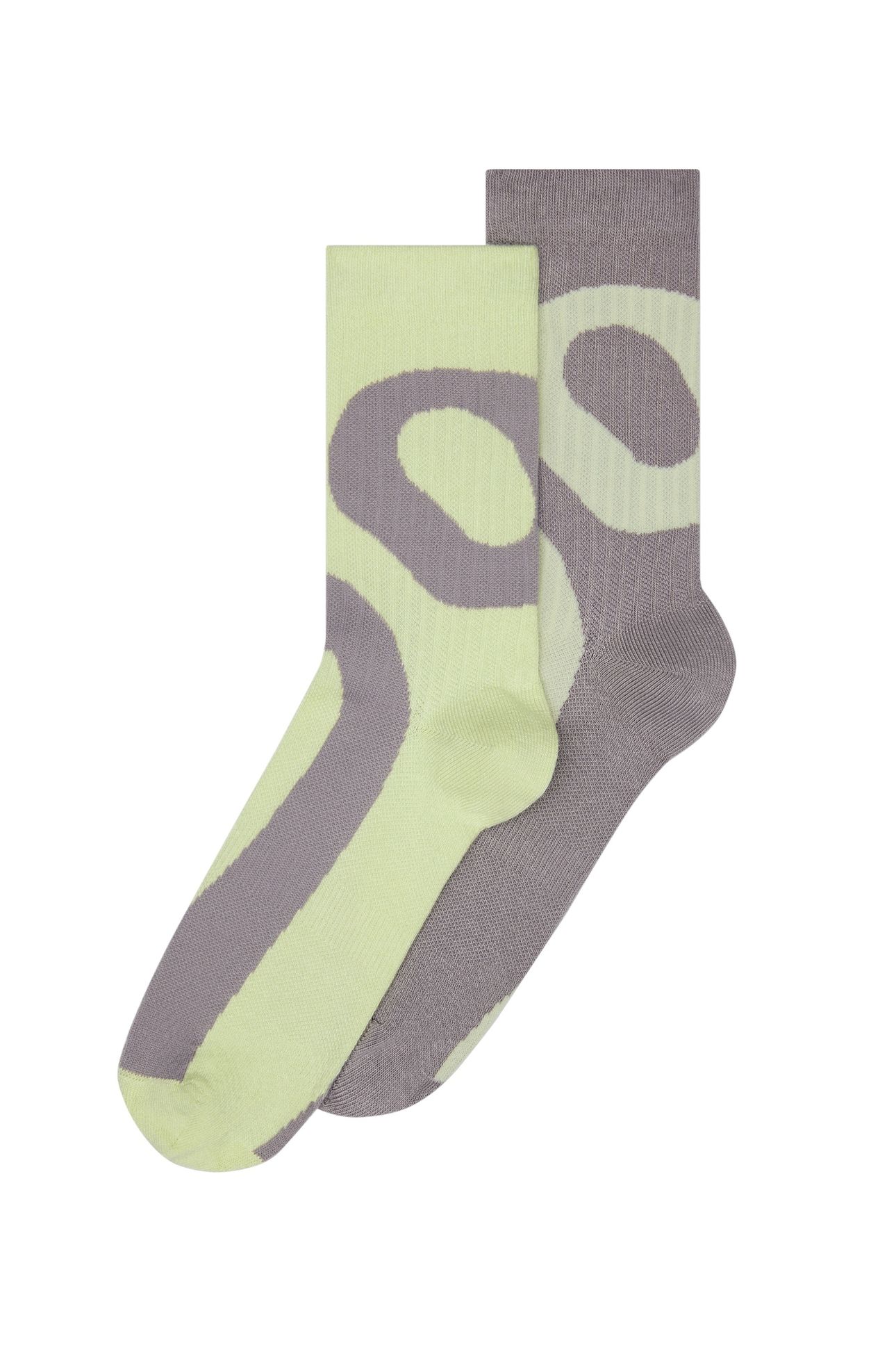 LIQUID LOGO SOCK HIGH 2P 1 UNISEX ZINC | LINEN 1
