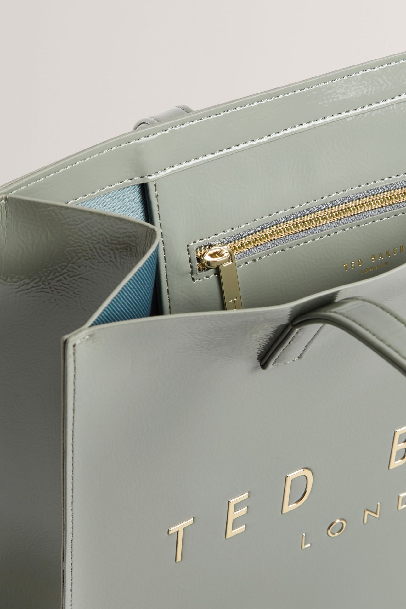 ROSE DETAIL CRINKLE LARGE ICON BAG GREY 3