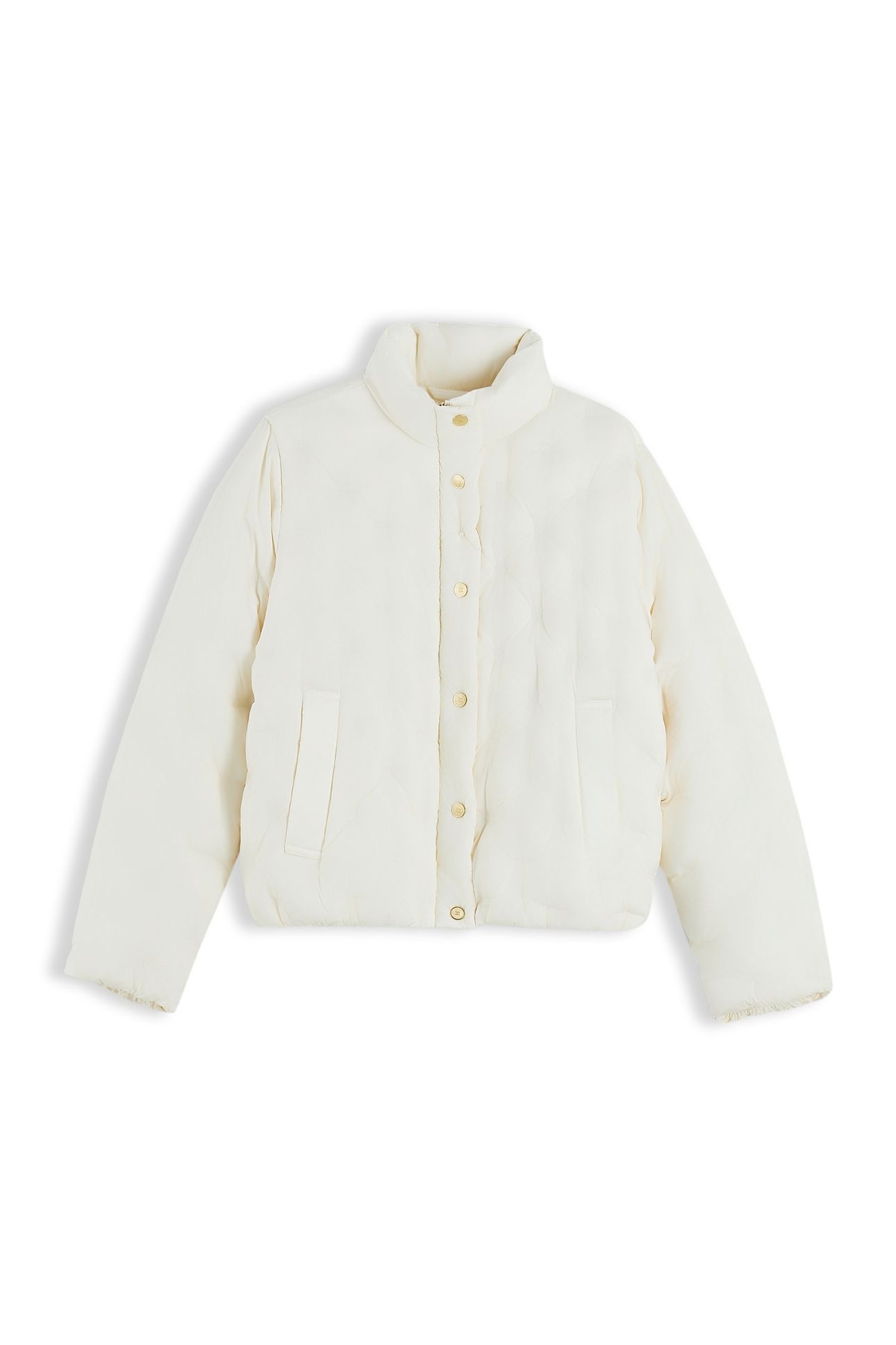 LIGHTWEIGHT DOWN FLAG QUILTED JACKET YELLOW 4