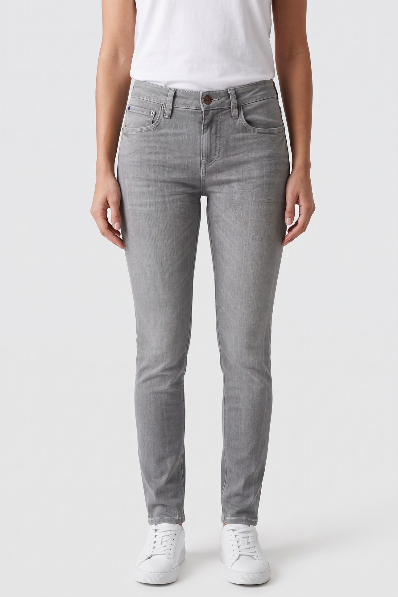 CORE SKIM SKINNY JEANS — GREY SANDS 1