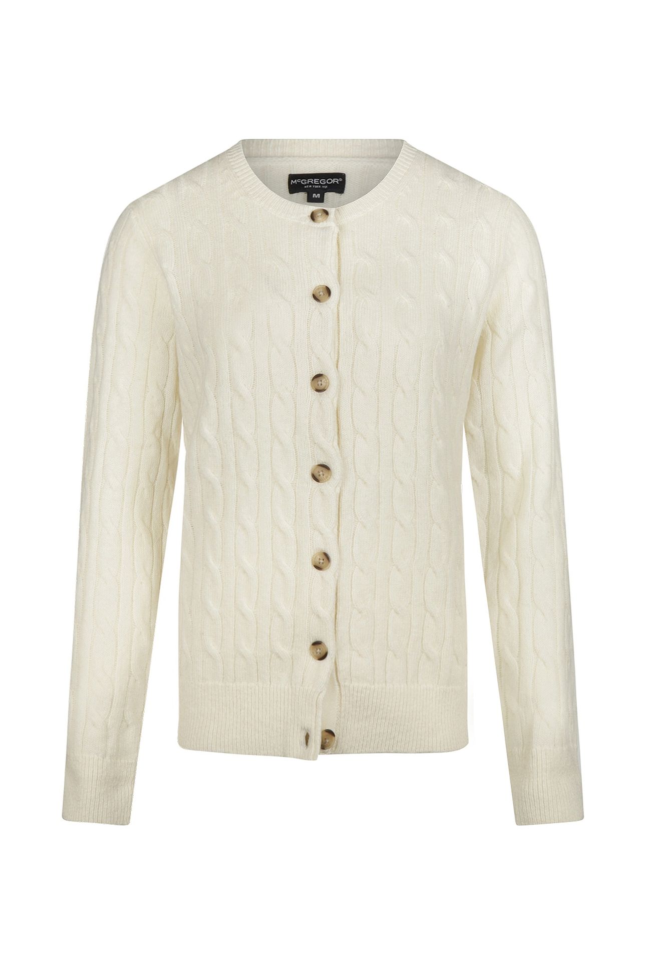 BUTTON CABLE CARDIGAN OFF WHITE 2