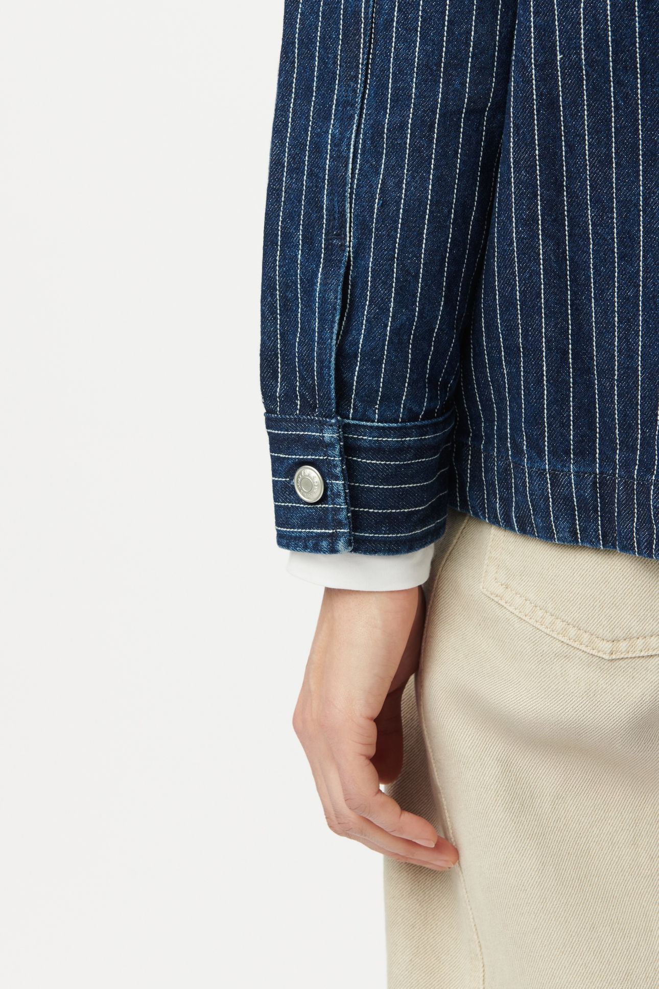 WHITE DENIM STRIPED SHIRT 6