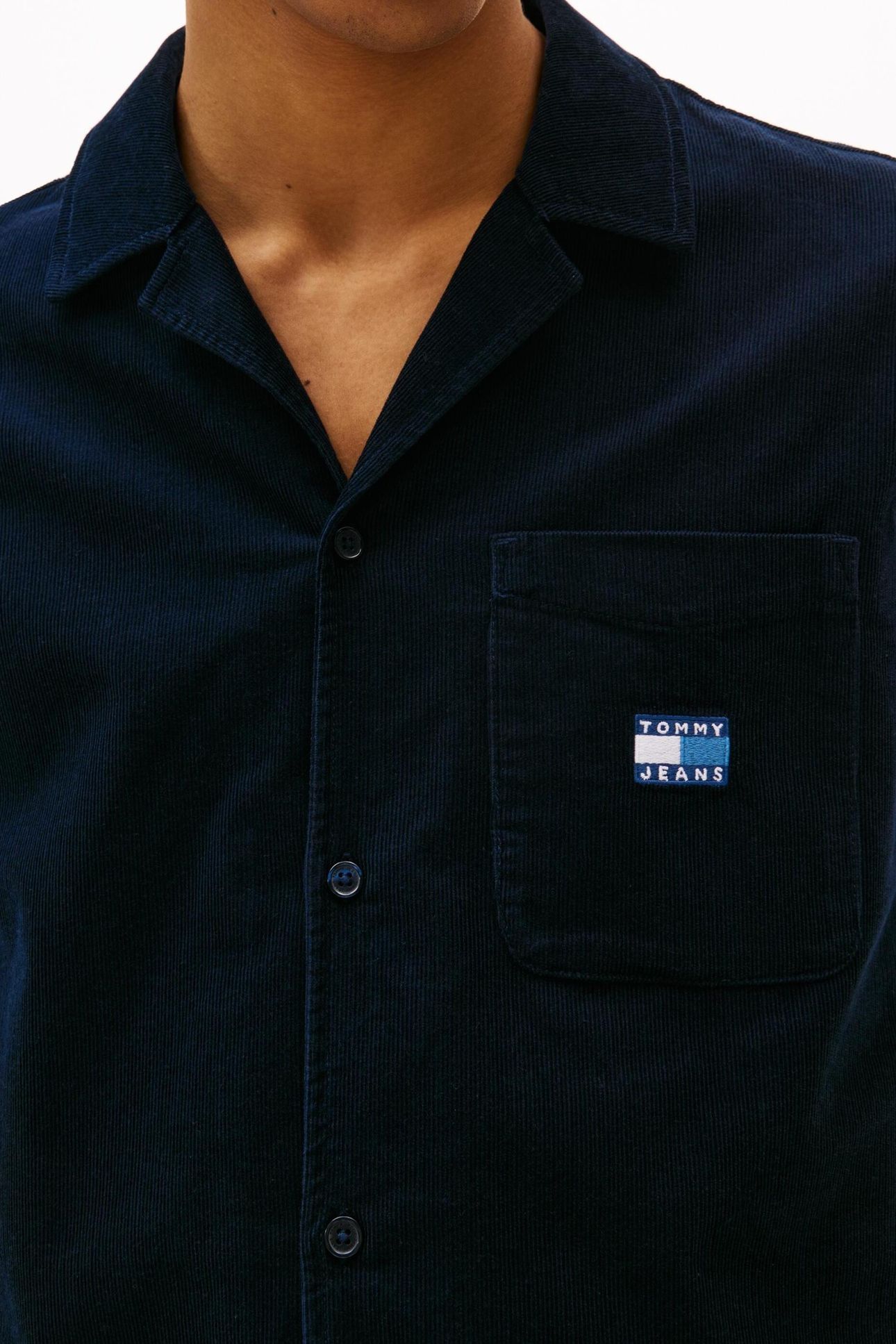 TJM CORD REG CAMP SHIRT DARK NIGHT NAVY 5