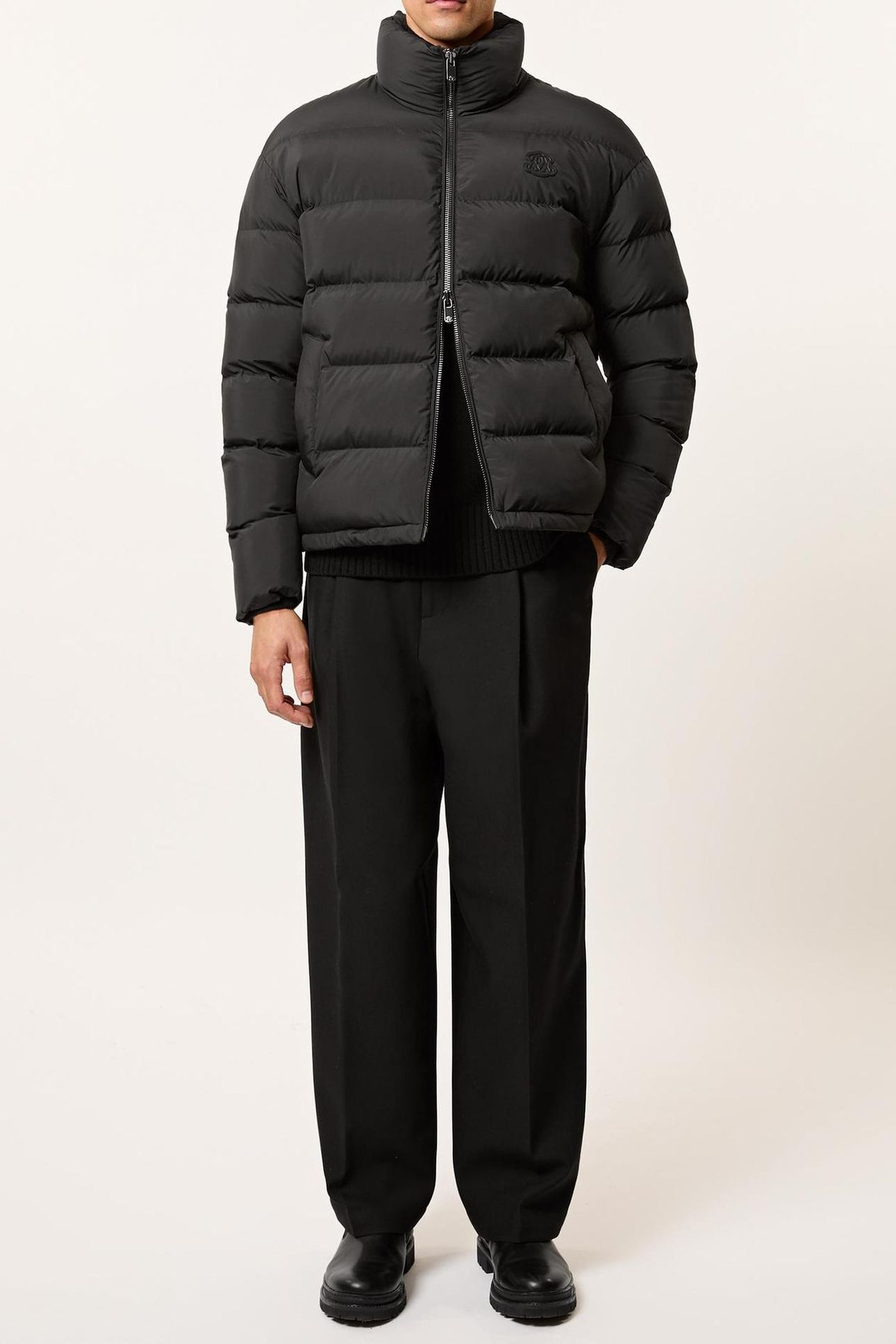 LS QUILTED PUFFER JACKET BLACK 2