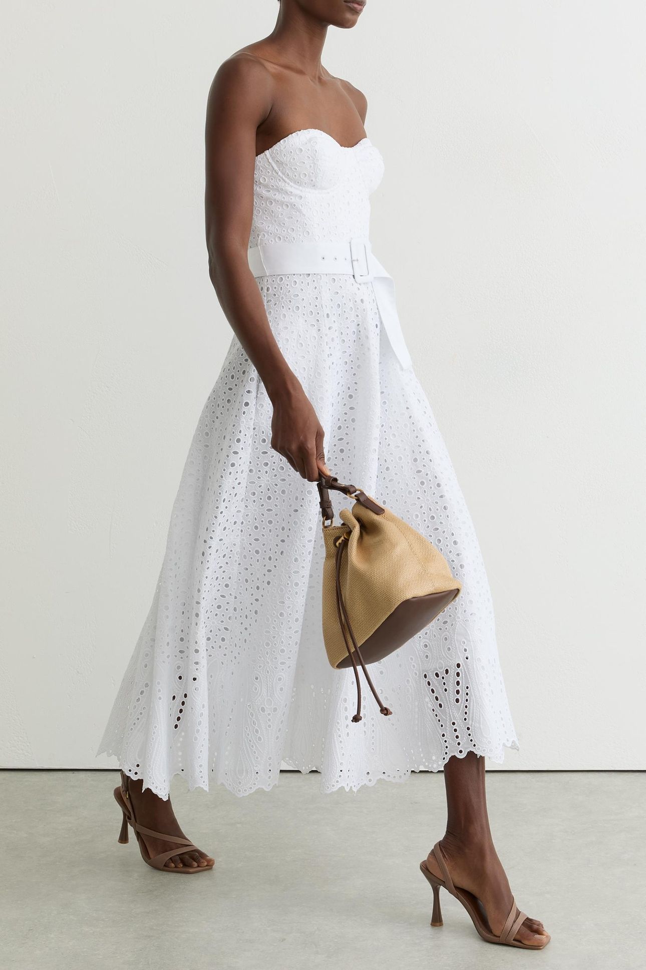 LACE BUSTIER DRESS WHITE 3
