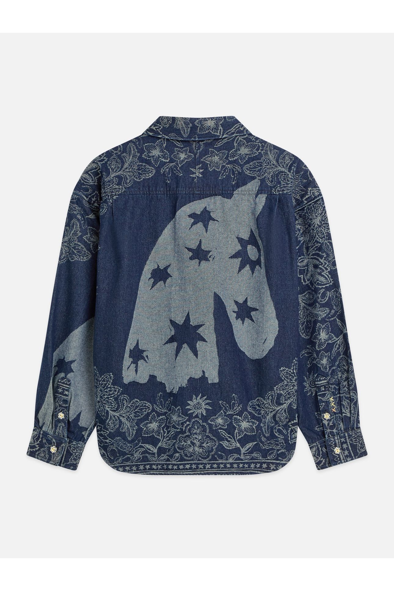 DENIM JACQUARD OVERSHIRT NAVY 2