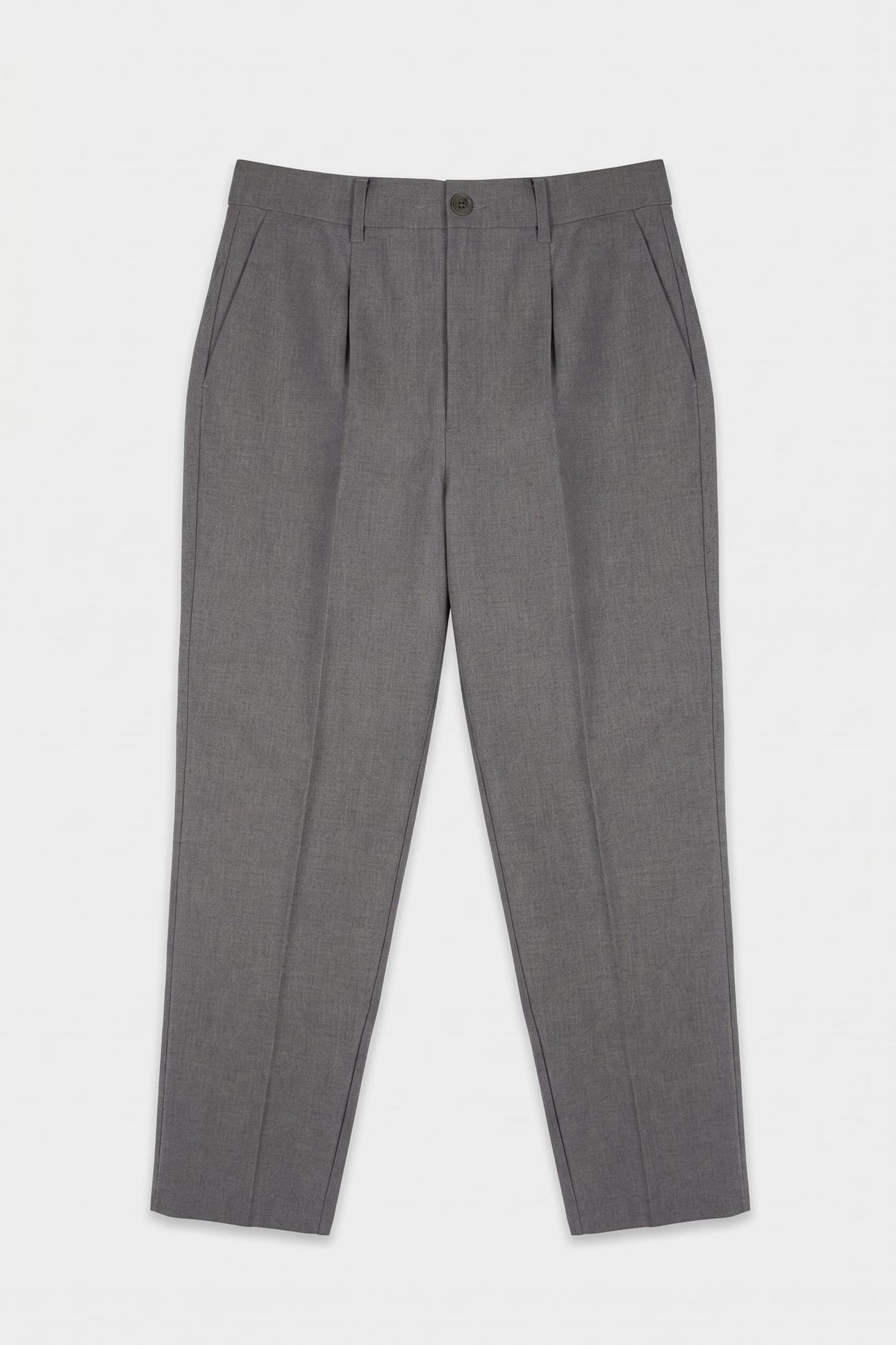 SLIM TAPERED PLEATED MARBLE GRAY 3