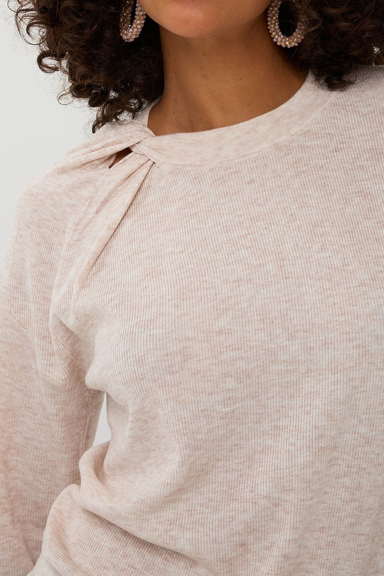 SWEATER L/SLVE TWIST NATURAL 7