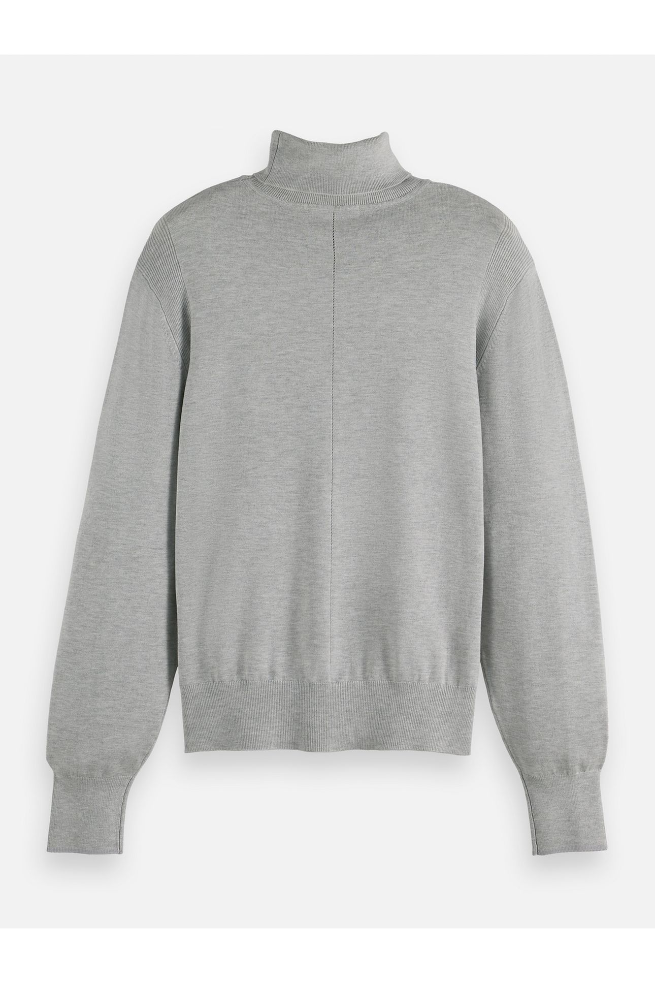 CORE ROLL NECK RELAXED PULLOVER LIGHT PASTEL GREY 5