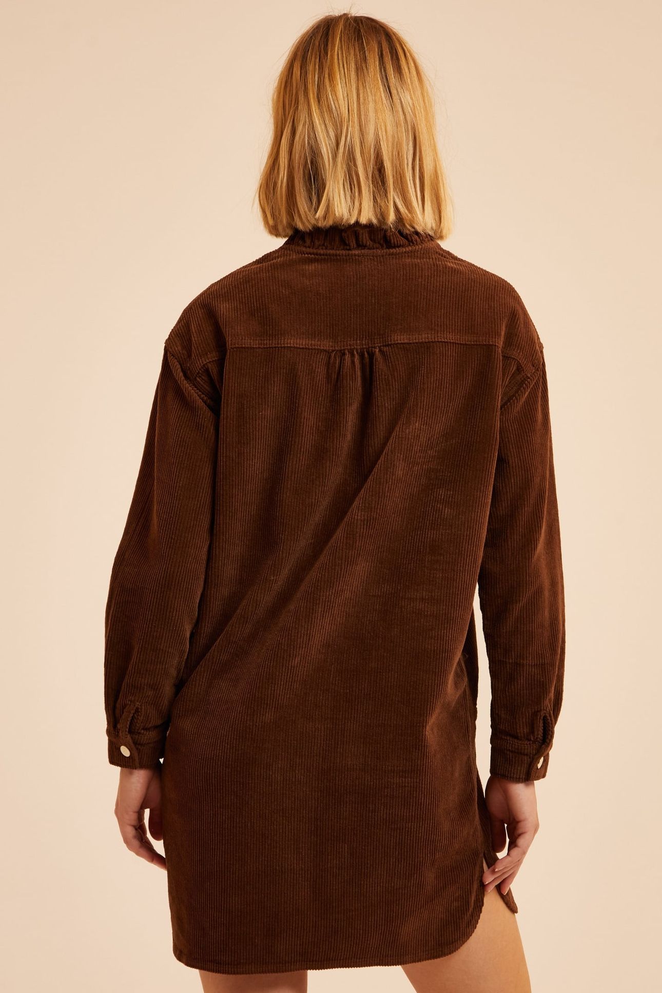 CAMEL CORDUROY DRESS 2