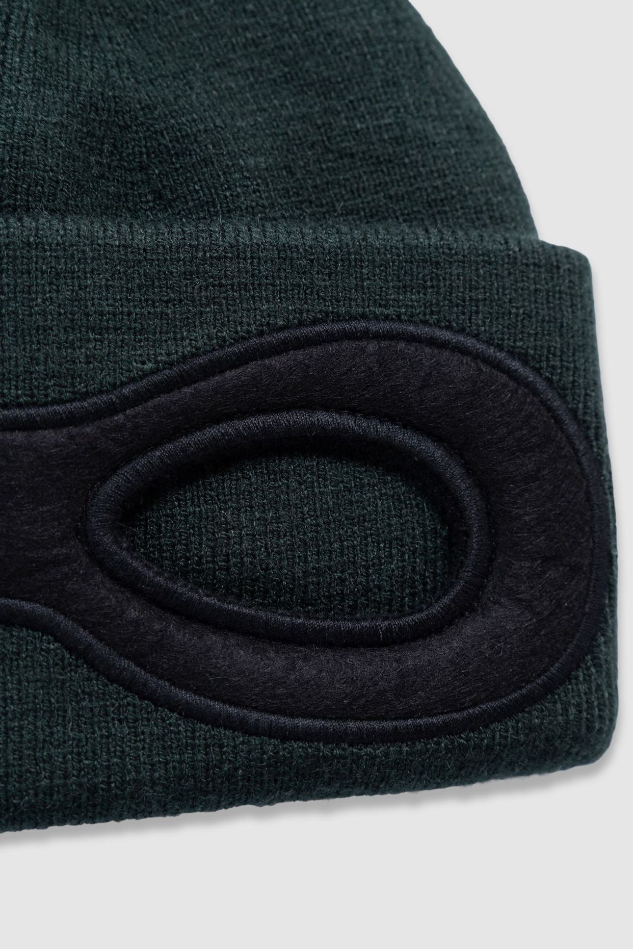 BOYS’ GREEN KNIT BEANIE WITH MASK CUT-OUT ON TURN UP 3