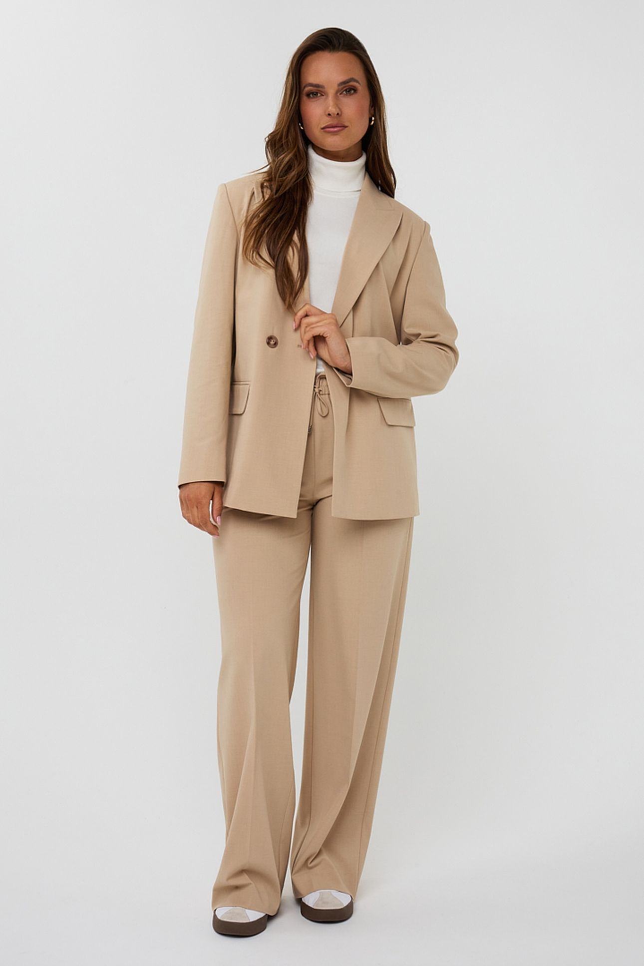 BLAZER DOUBLE BREASTED MELANGE SAND MELANGE 1