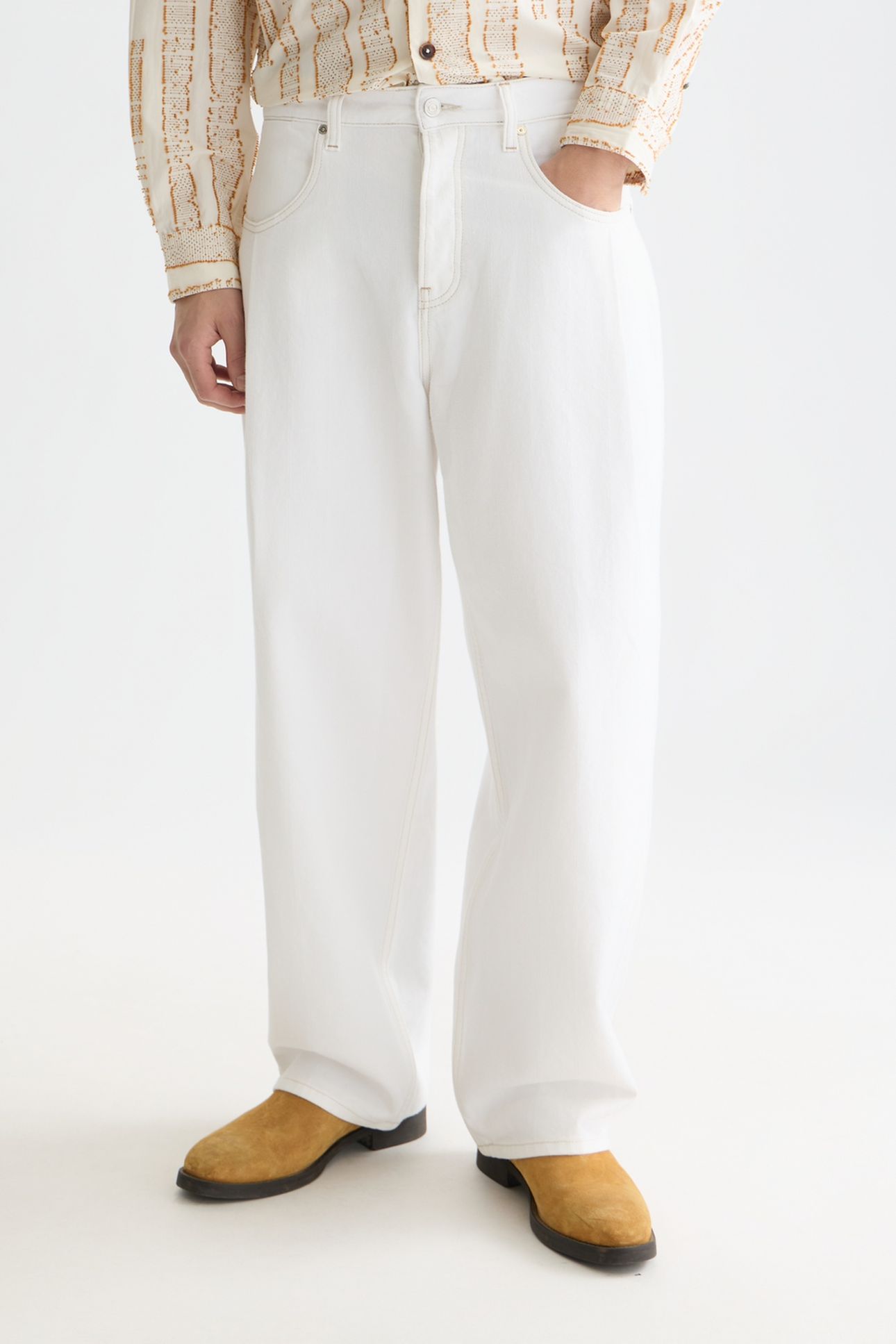 THE DAZE SUPER WIDE LEG JEANS WHITE/PASTEL 1