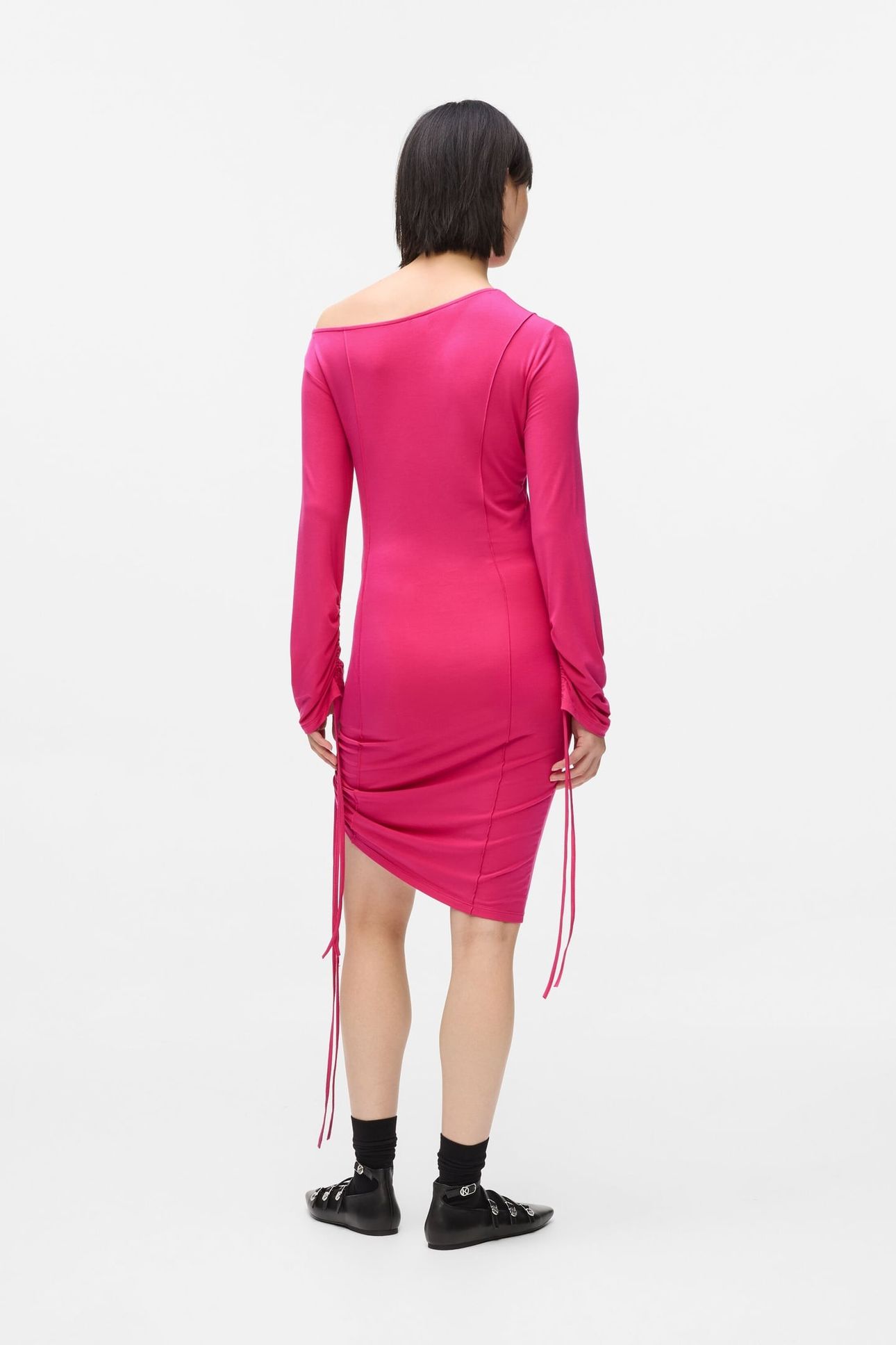 KLJ OFF SHOULDER JERSEY DRESS VERY BERRY 3