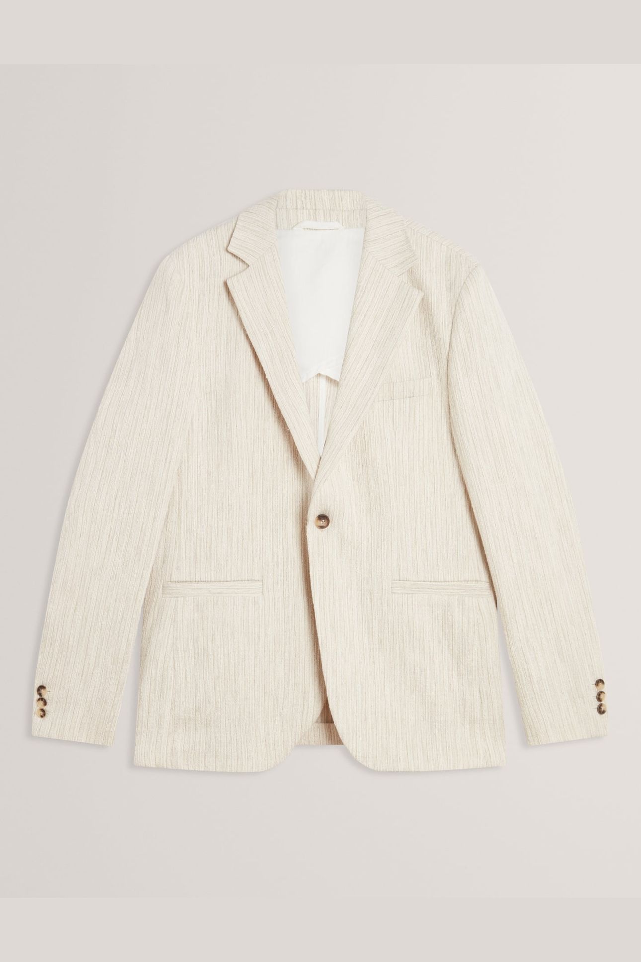 REGULAR BOUCLE BLAZER ECRU 3