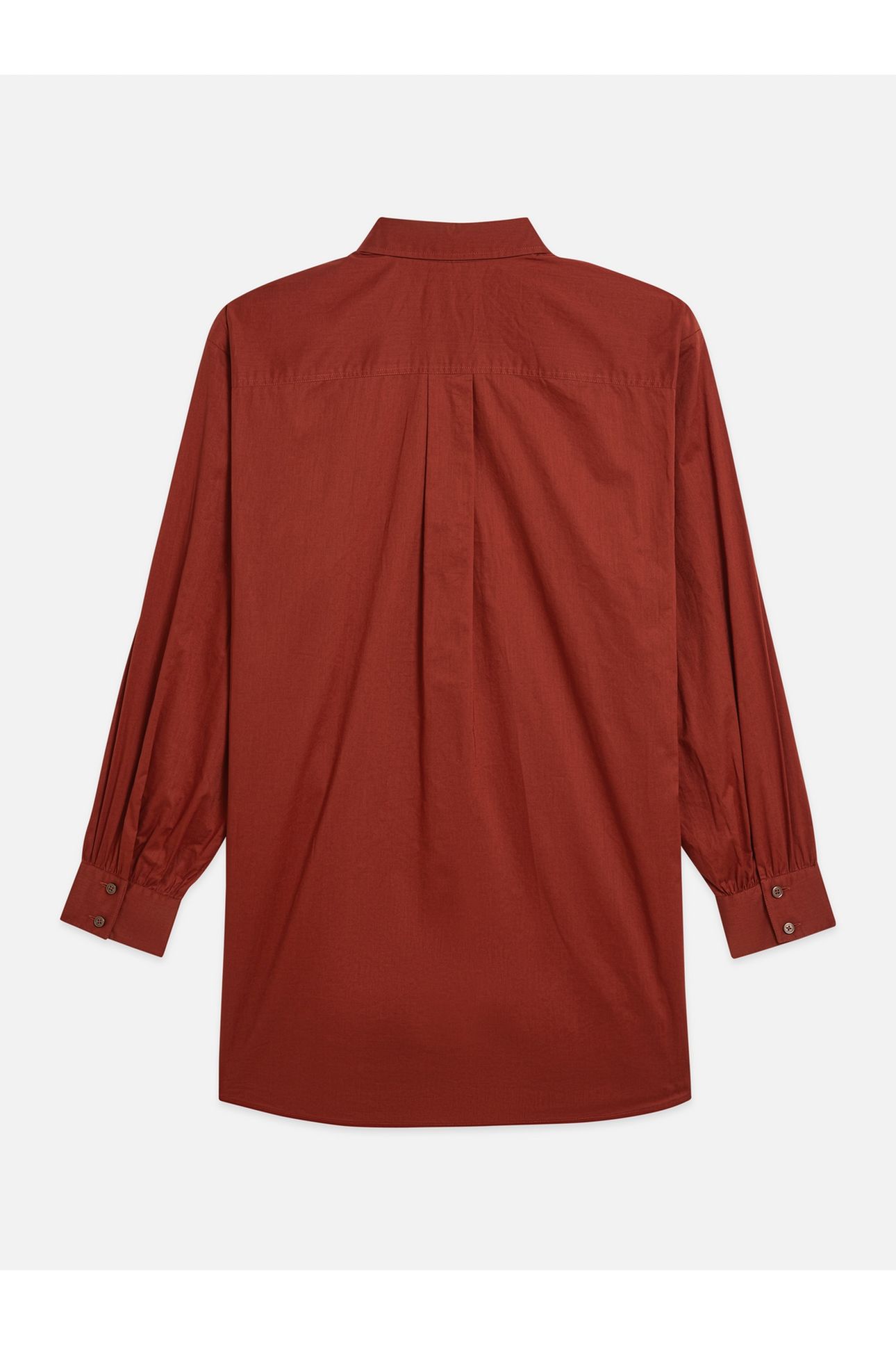 COTTON VOILE OVERSIZED SHIRT BURNT HENNA 5