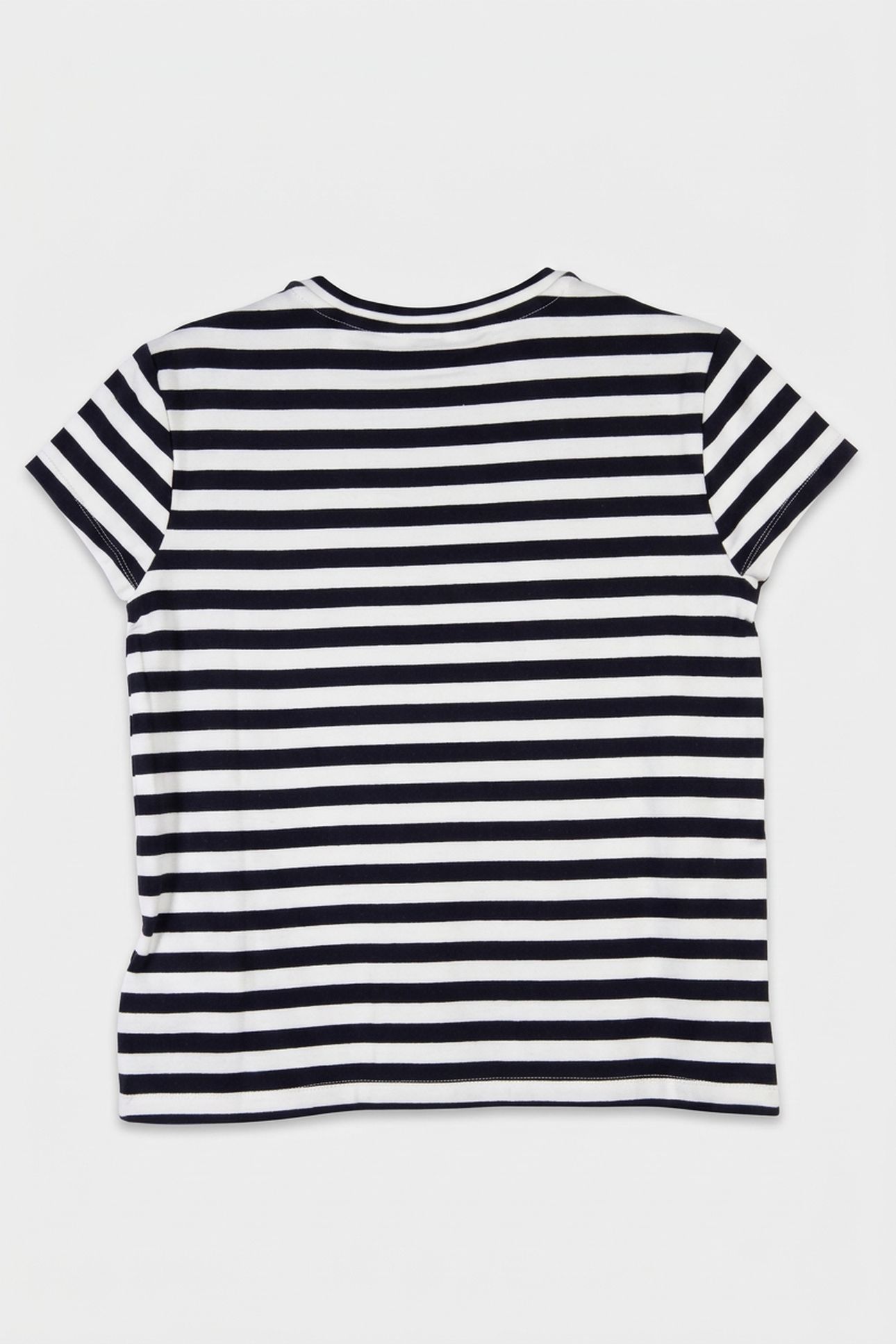 TEEN GIRLS STRIPE CAP SLEEVE T-SHIRT EVENING BLUE 4