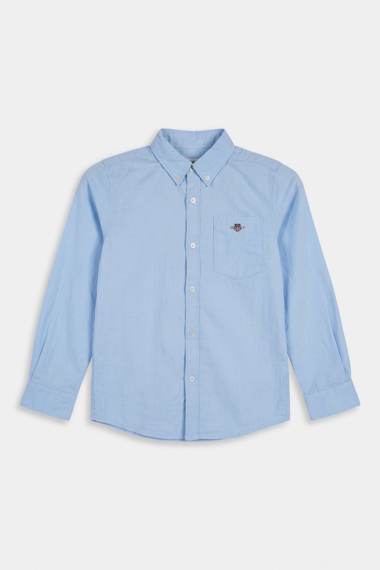 TEEN BOYS SHIELD LINEN BLEND SHIRT SKY BLUE 2