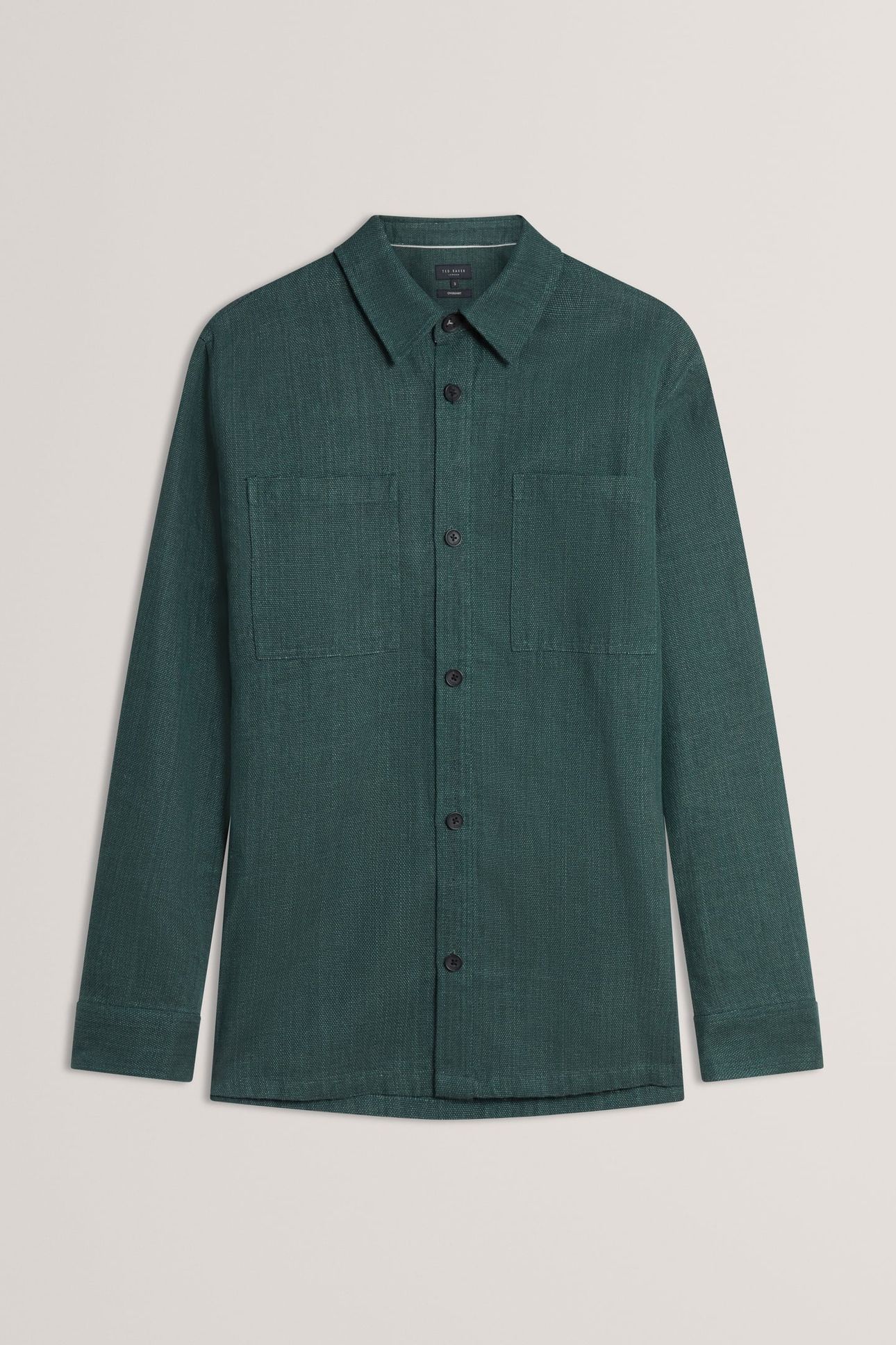SHAWW LS DELAVE LINEN OVERSHIRT GREEN 3