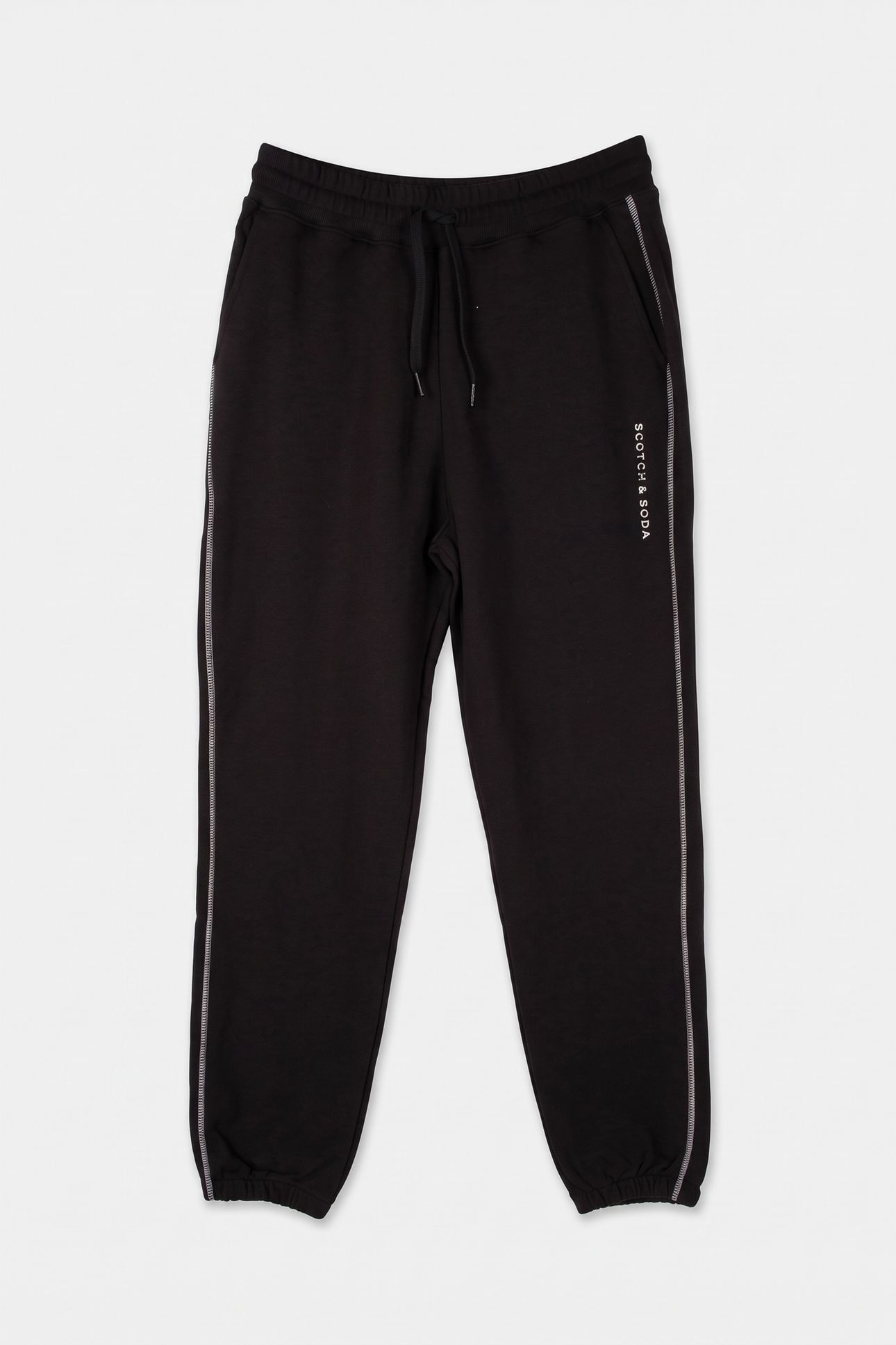 FLATLOCK RELAXED JOGGER PANTS BLACK 3
