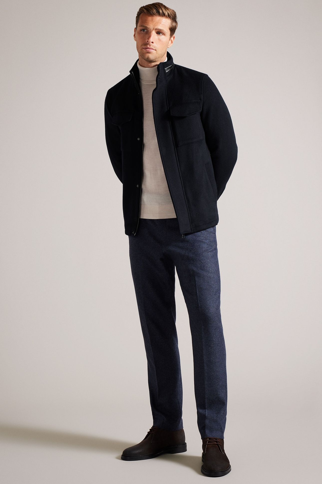 KNOWL FUNNEL NECK FIELD JACKET NAVY 3