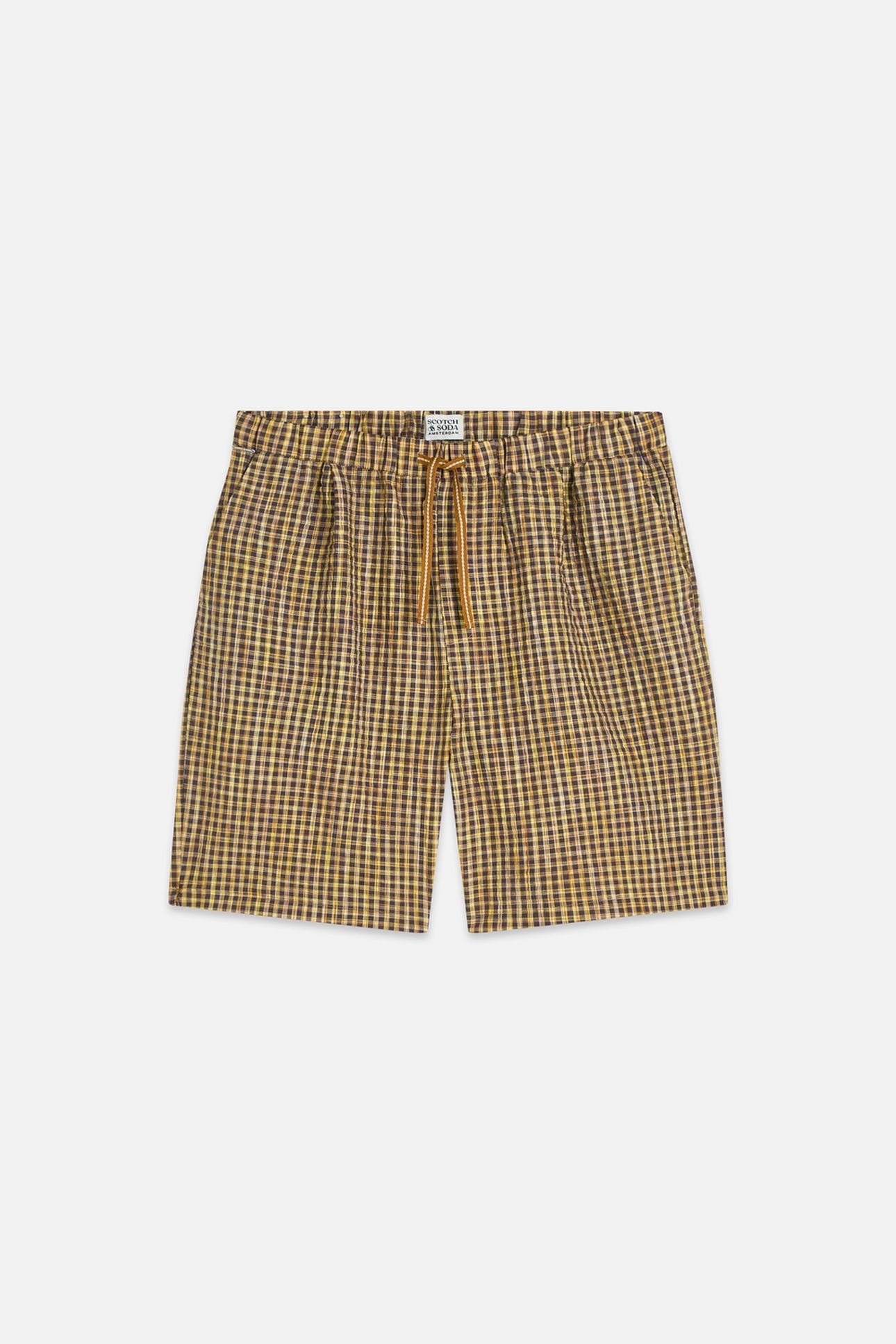 COTTON SEERSUCKER WIDEFIT BERMUDA SHORTS MEDIUM BROWN 4