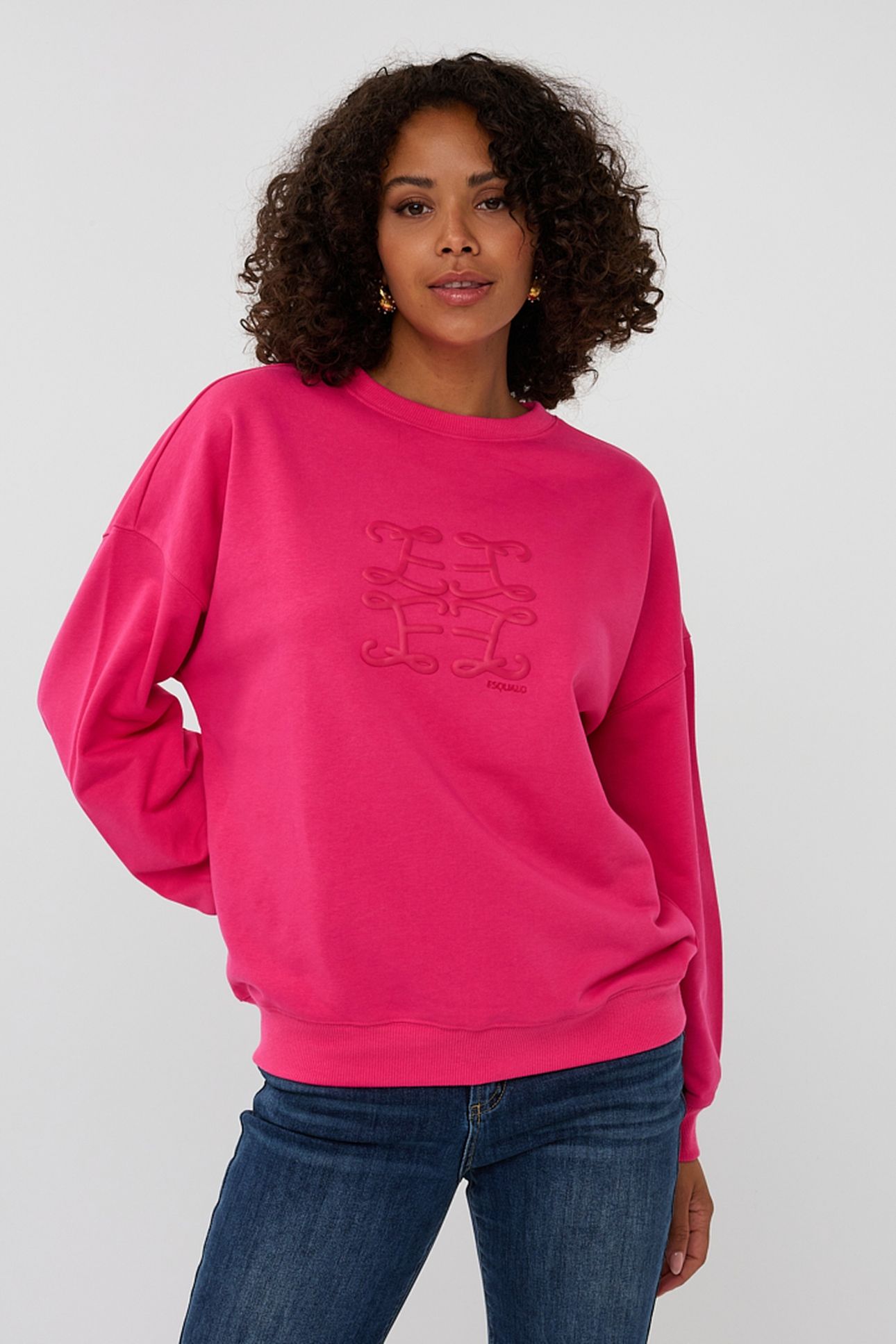 SWEATER EMBOSSED FRAMBOISE 1