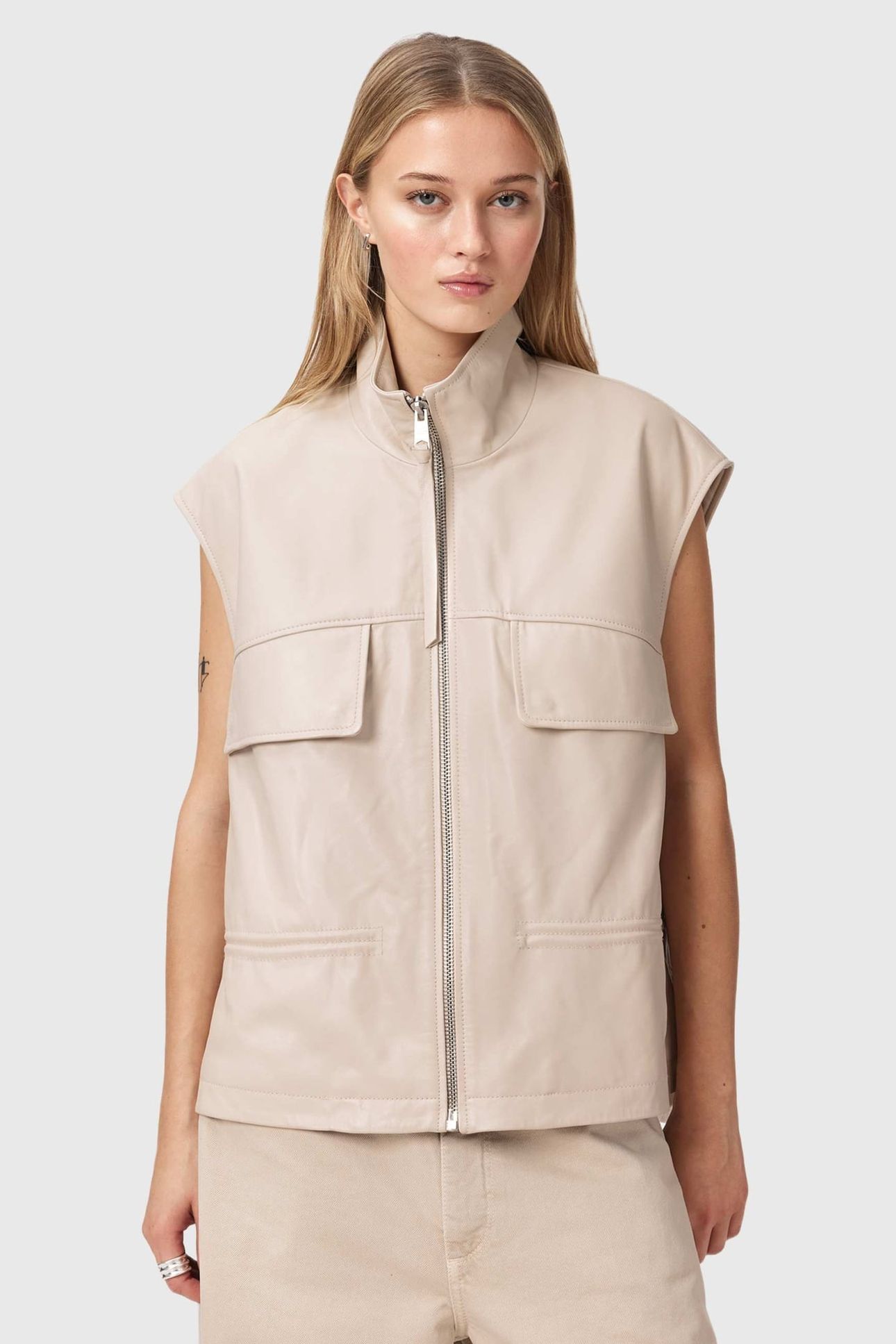FLOR GILET ANTIQUE WHITE 1